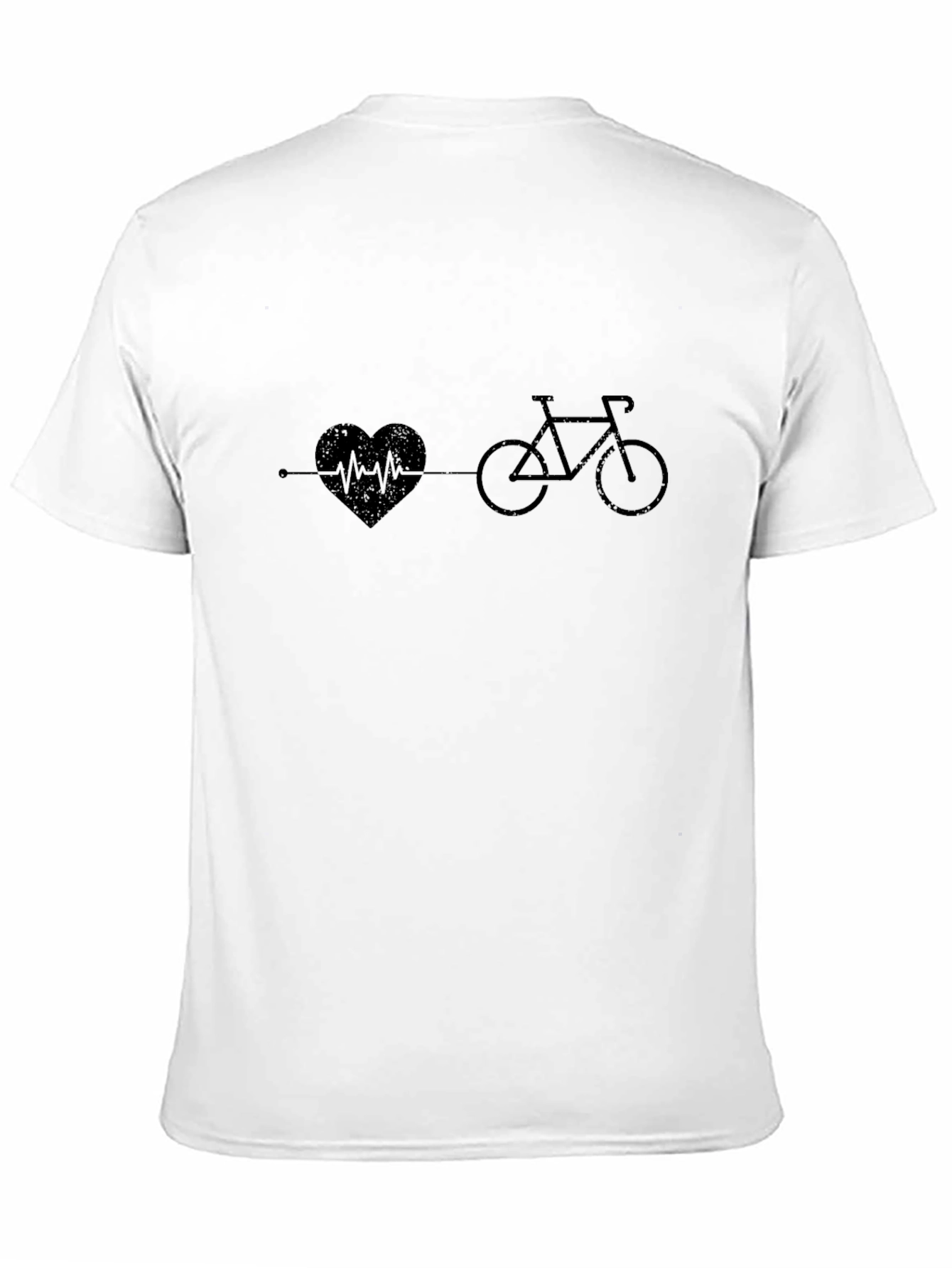 Heartbeat Bicycle Graphic Tee - Black