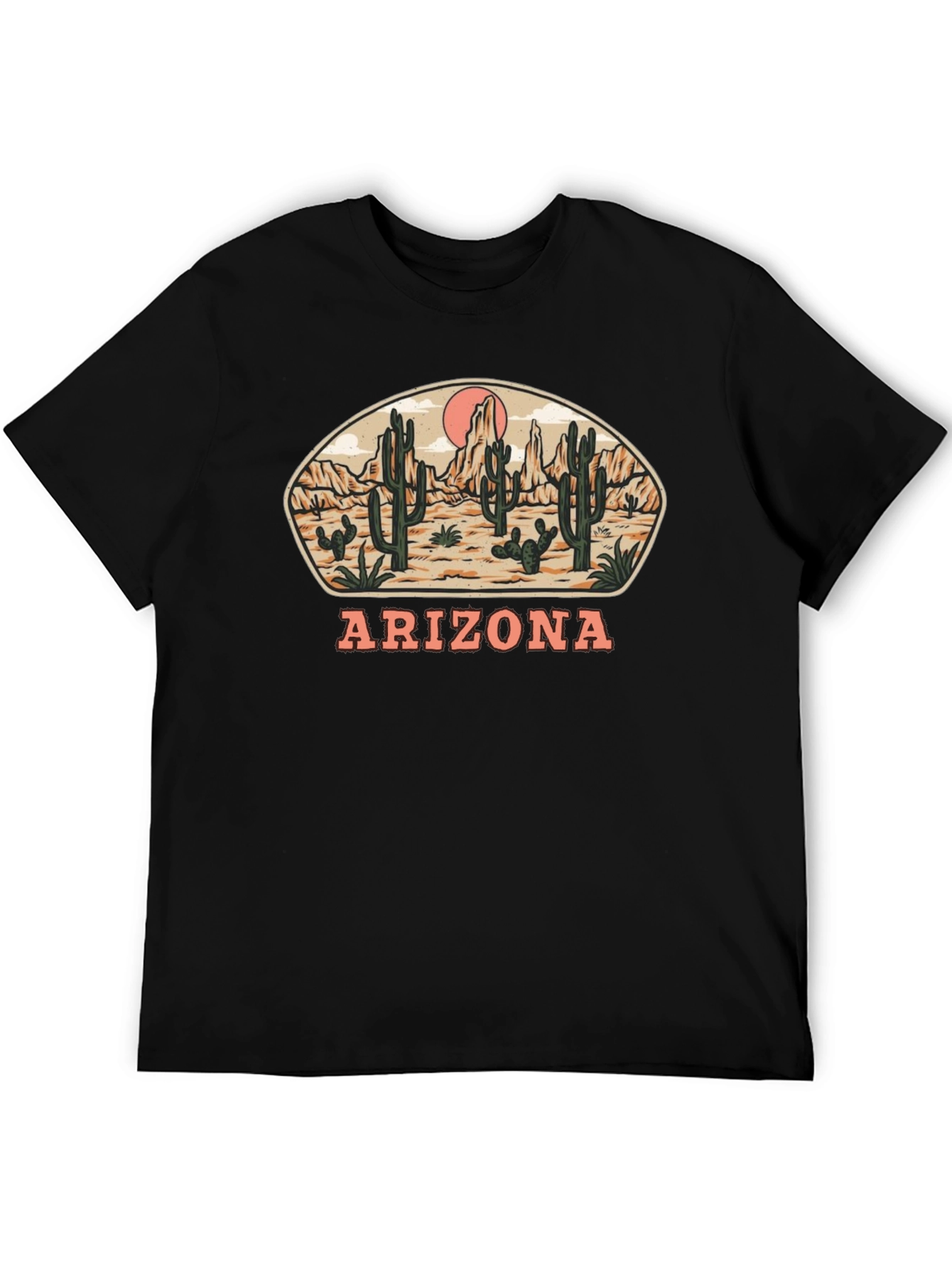 Arizona Desert Graphic T-Shirt - Black