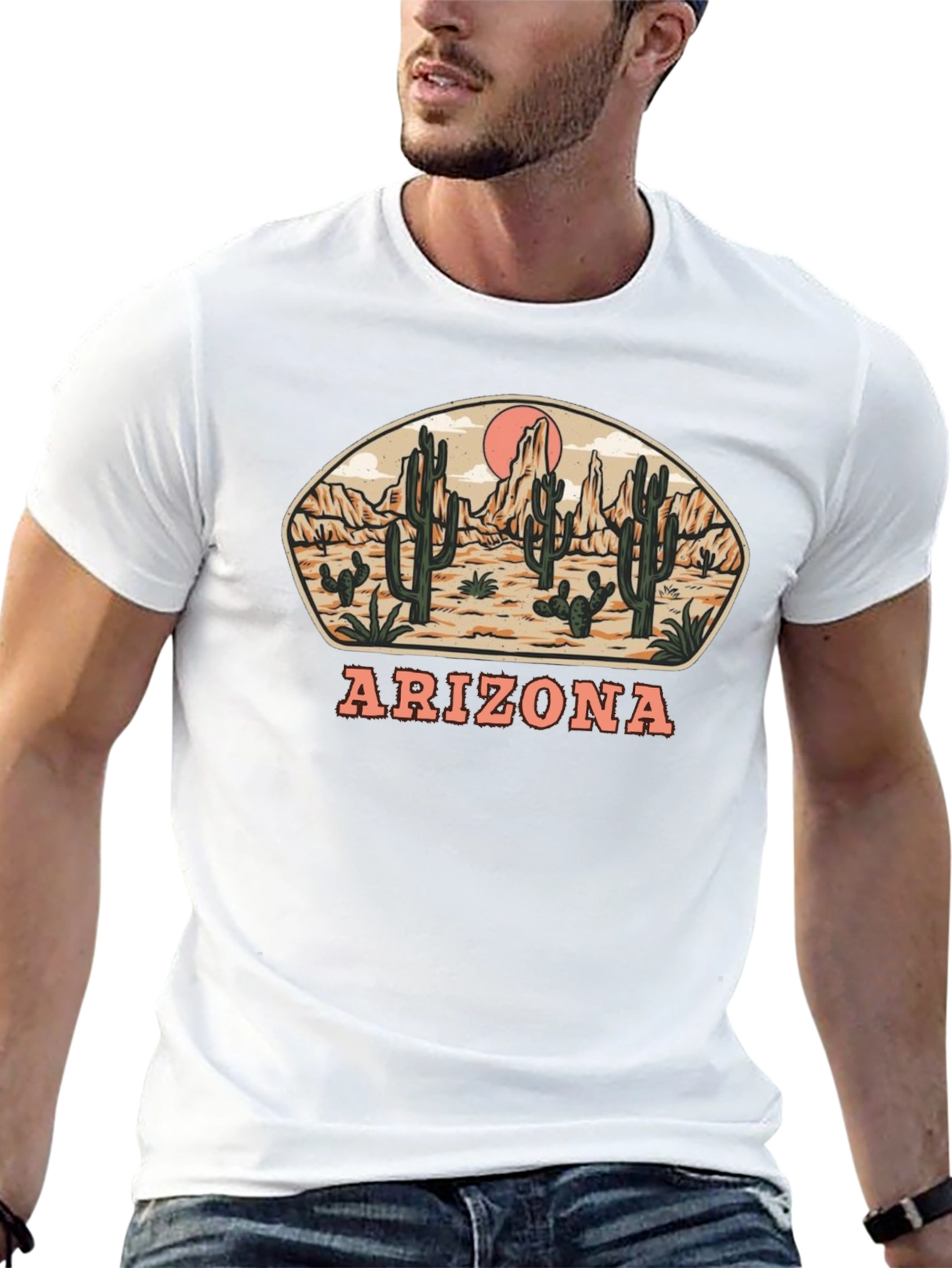 Arizona Desert Graphic T-Shirt - Black