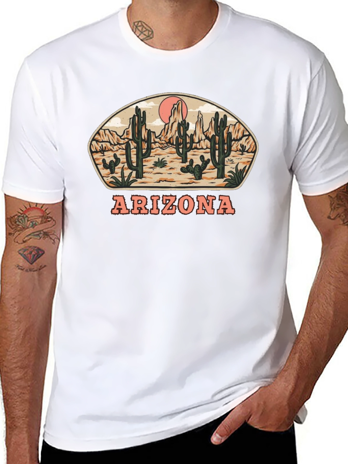 Arizona Desert Graphic T-Shirt - Black
