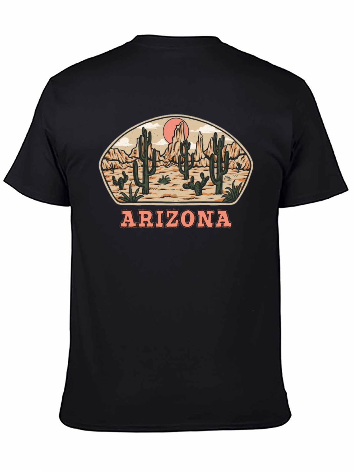 Arizona Desert Graphic T-Shirt - Black