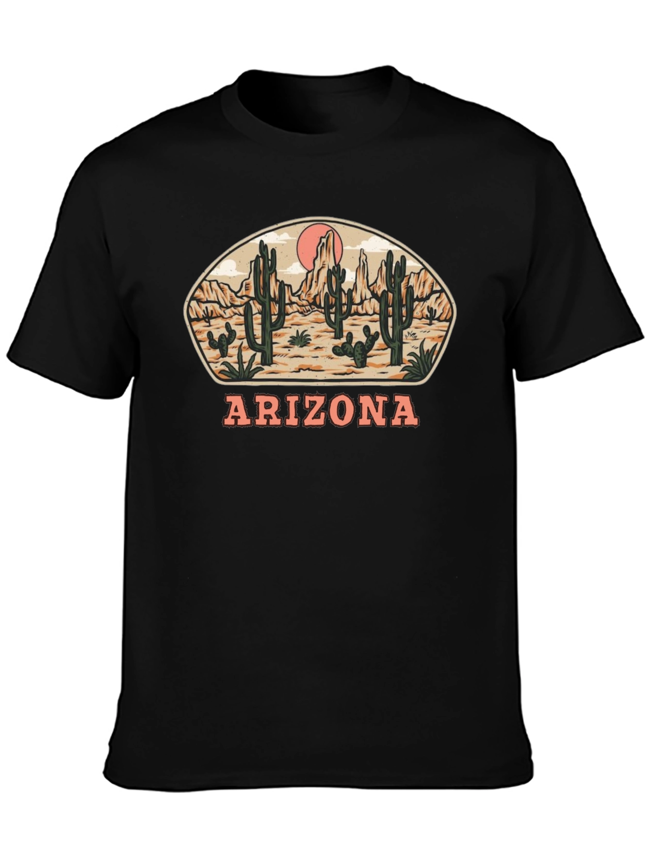 Arizona Desert Graphic T-Shirt - Black
