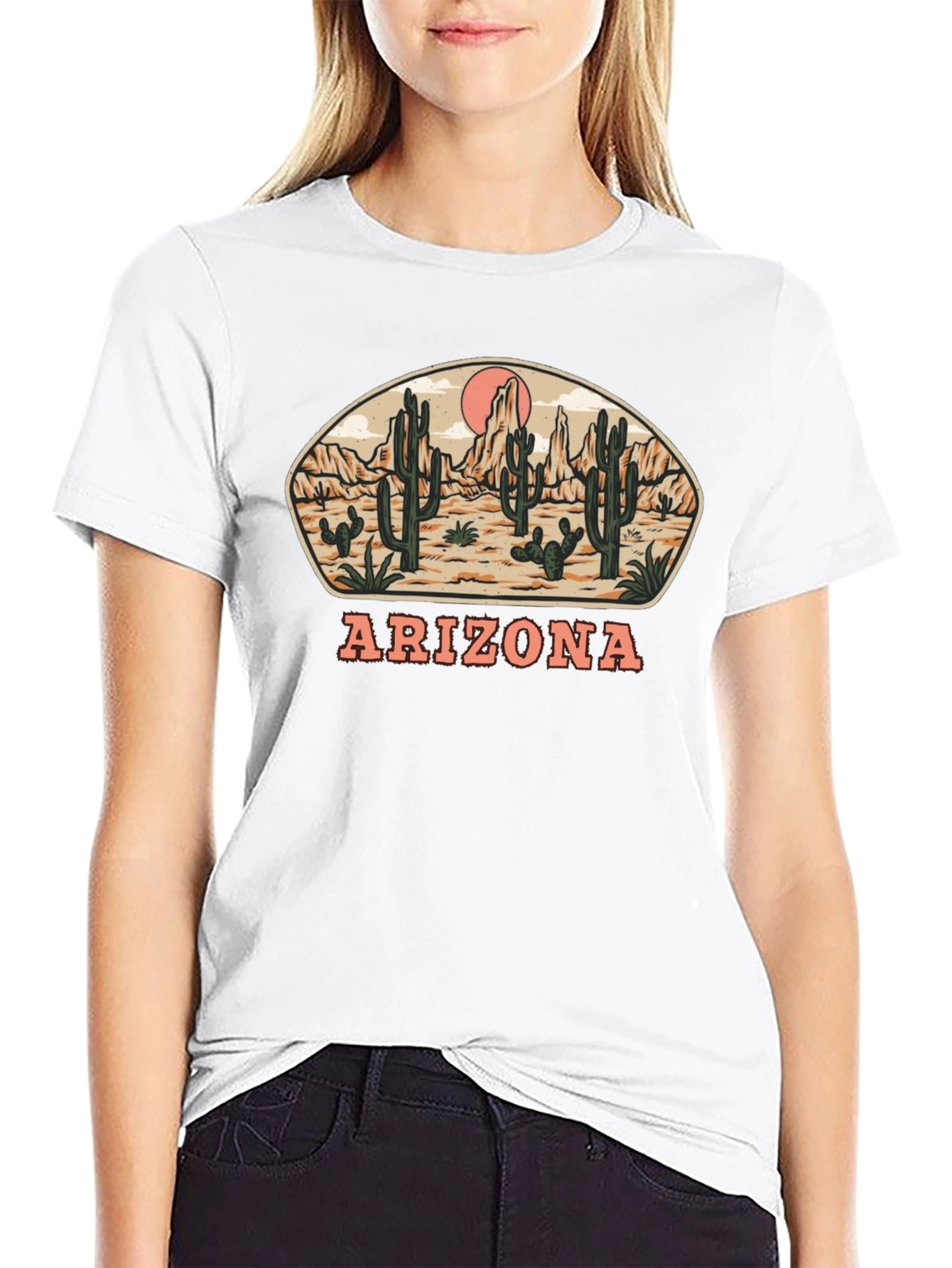 Arizona Desert Graphic T-Shirt - Black