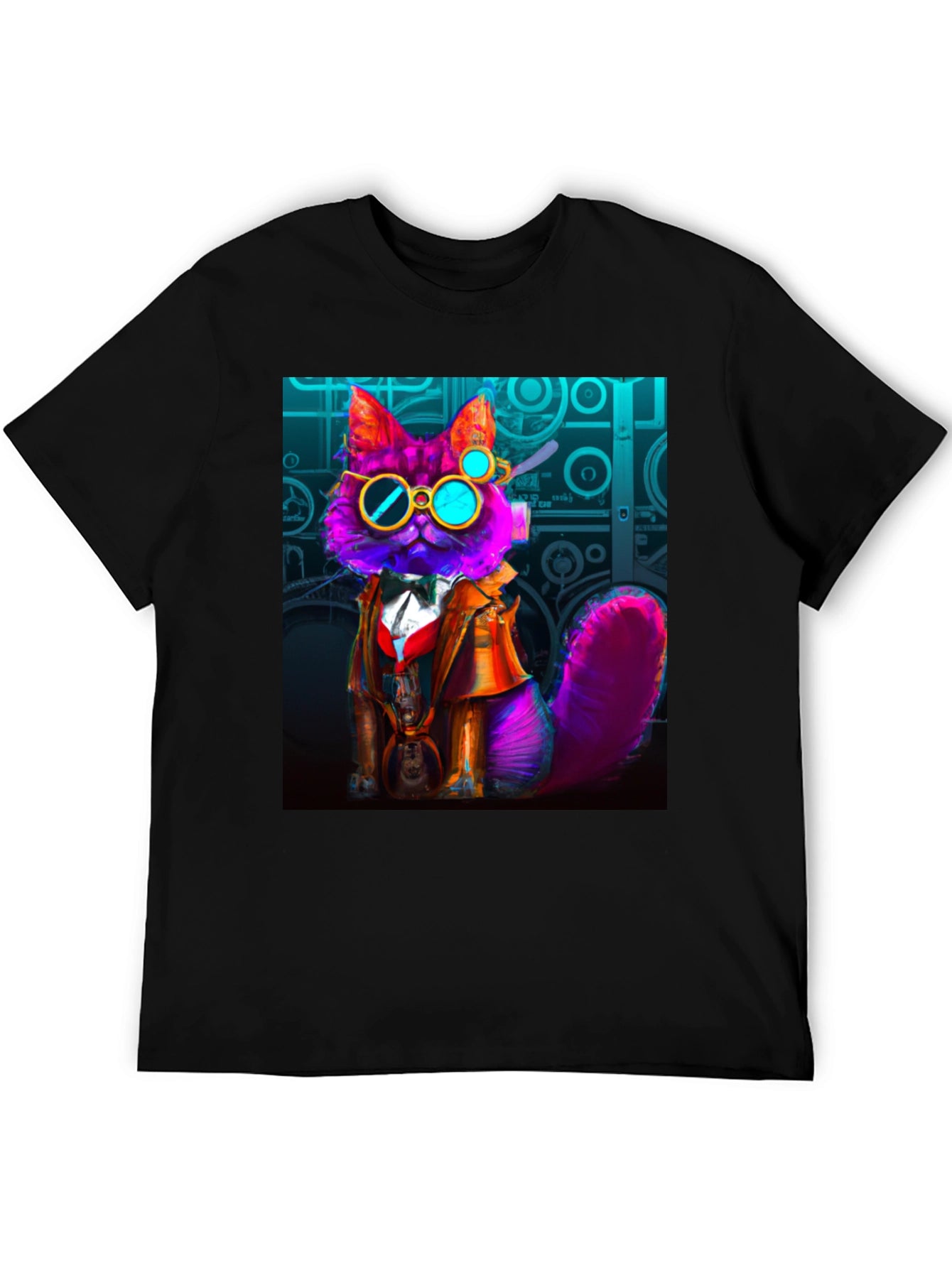 Steampunk Cat T-Shirt - Whimsical Fashion