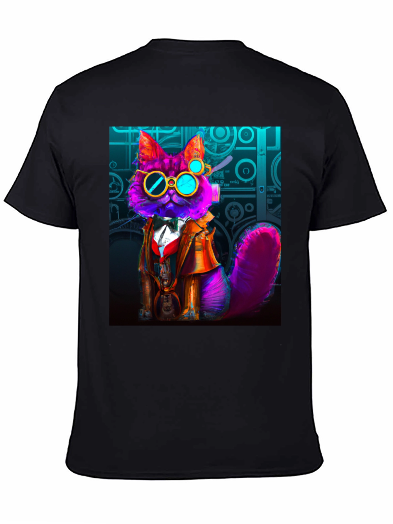 Steampunk Cat T-Shirt - Whimsical Fashion