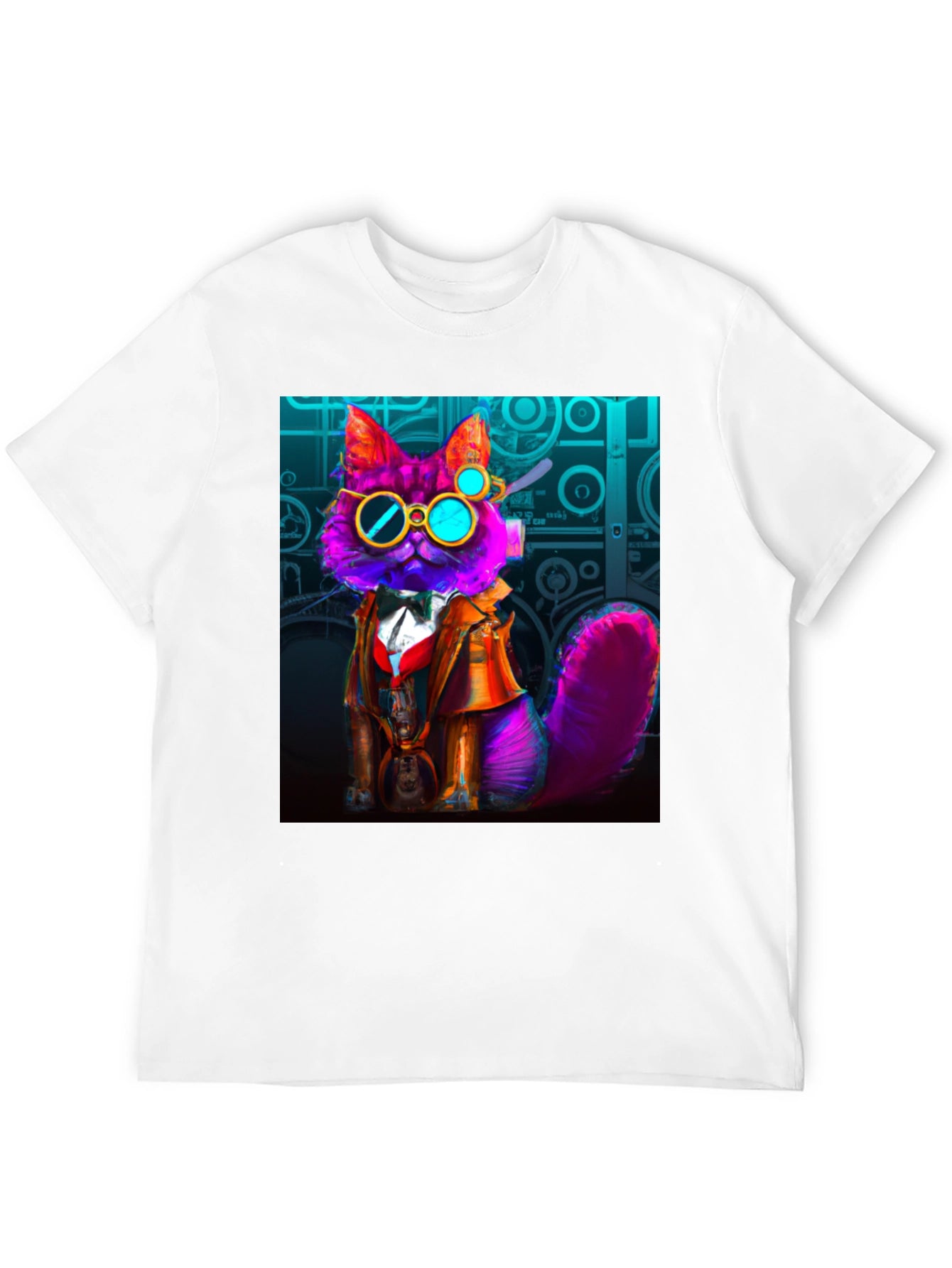 Steampunk Cat T-Shirt - Whimsical Fashion