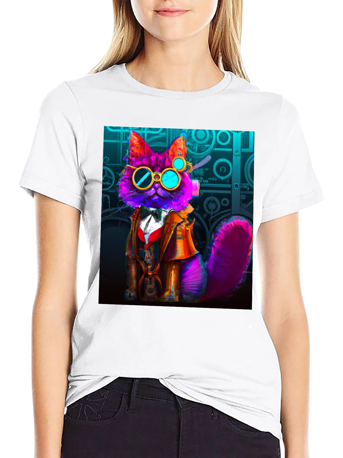 Steampunk Cat T-Shirt - Whimsical Fashion