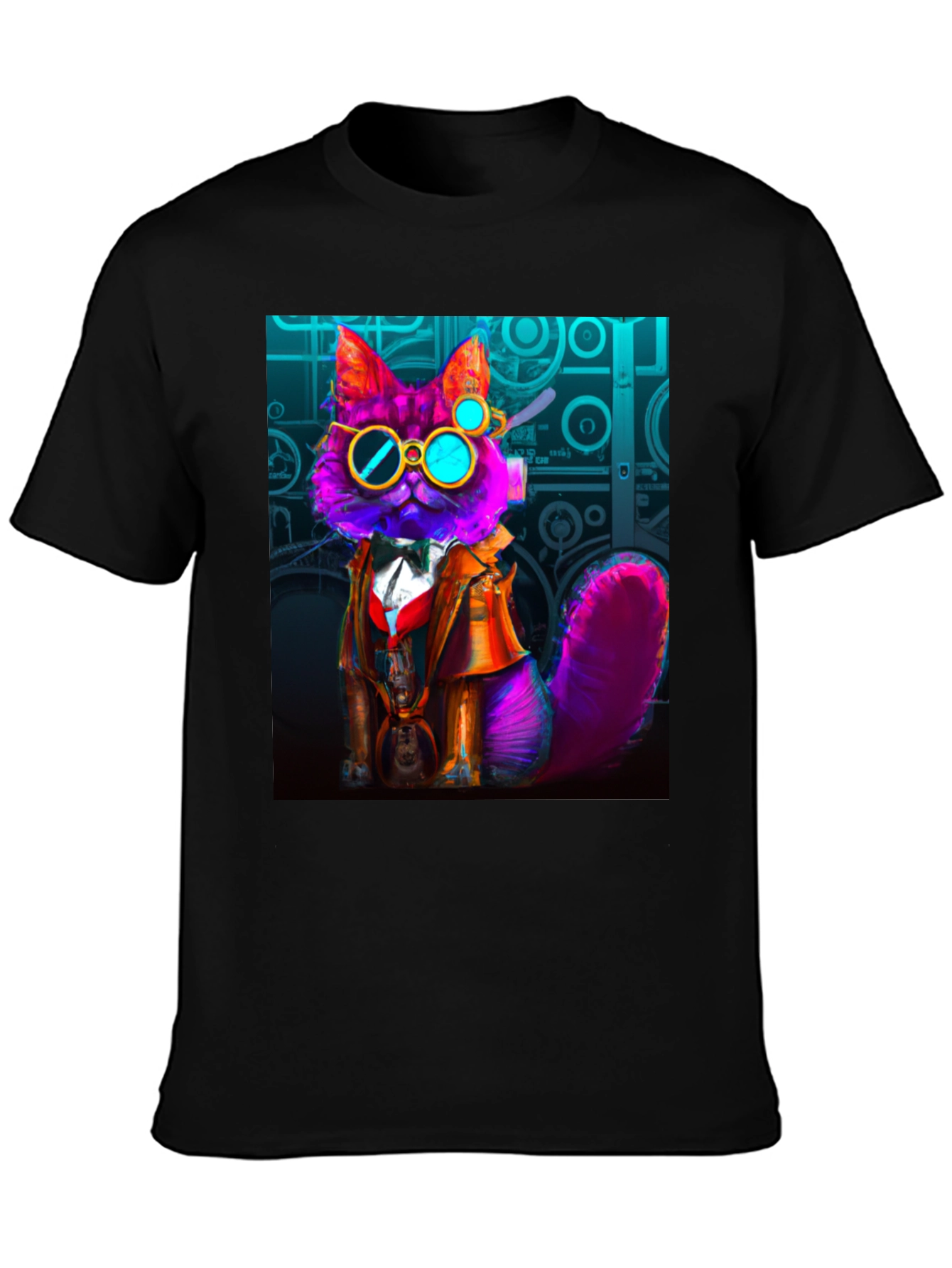 Steampunk Cat T-Shirt - Whimsical Fashion