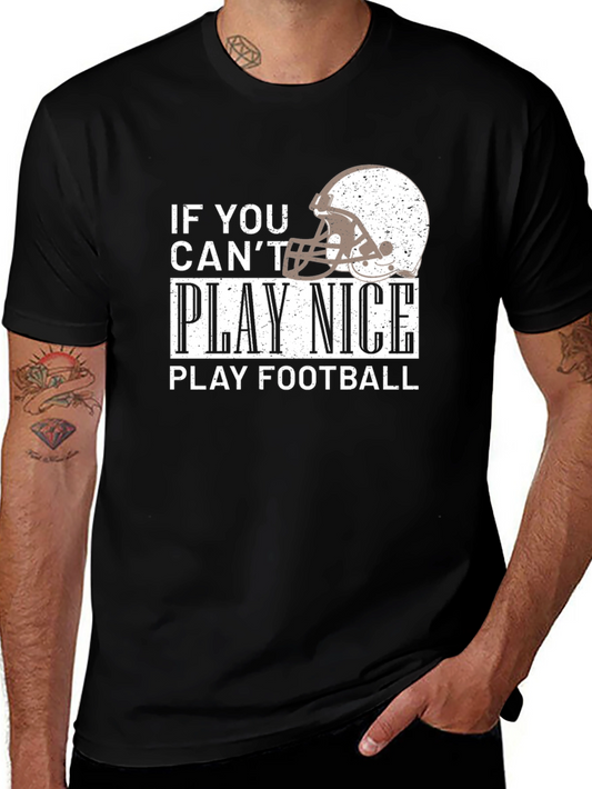 Play Football Graphic T-Shirt - Black