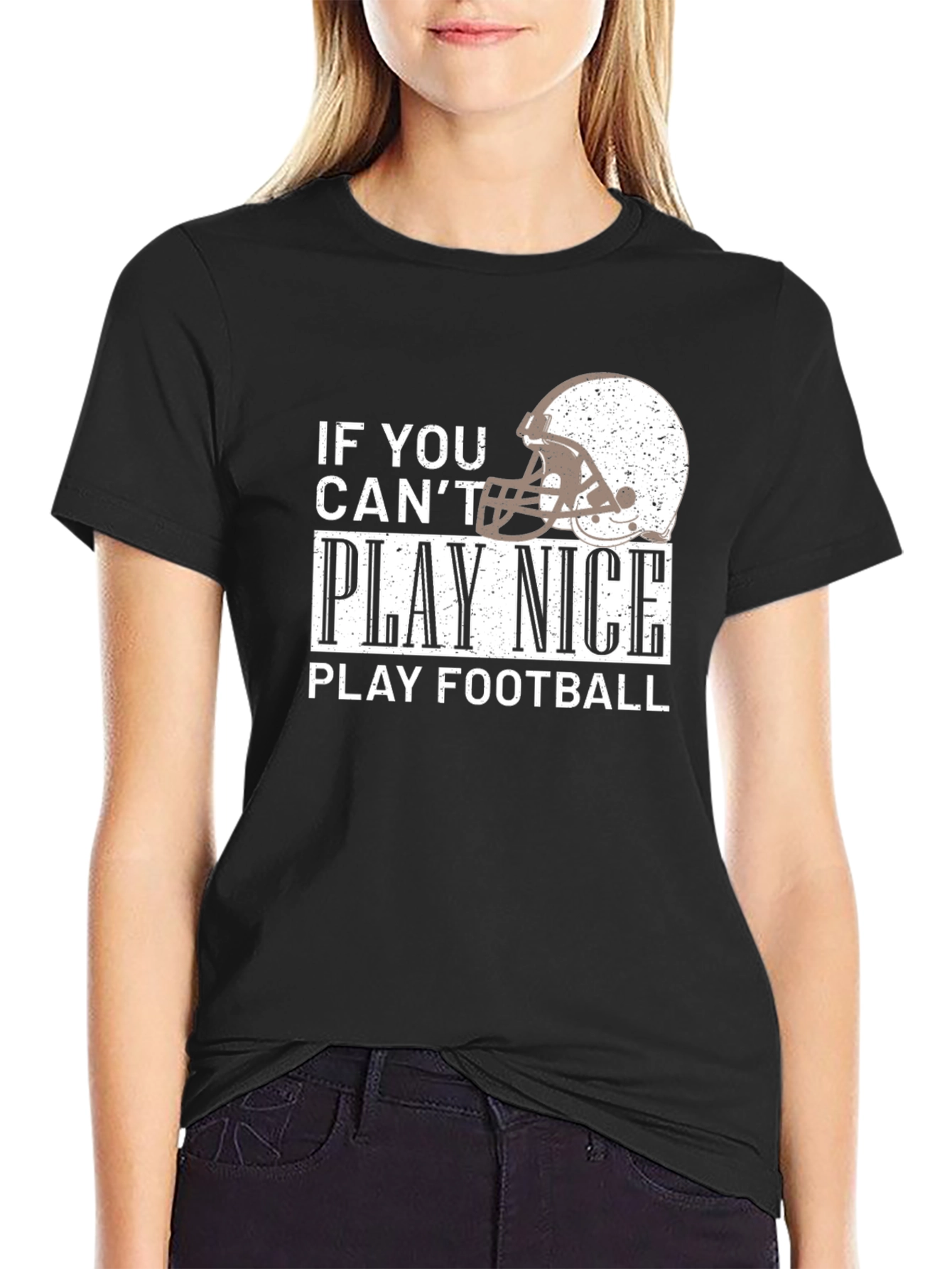 Play Football Graphic T-Shirt - Black