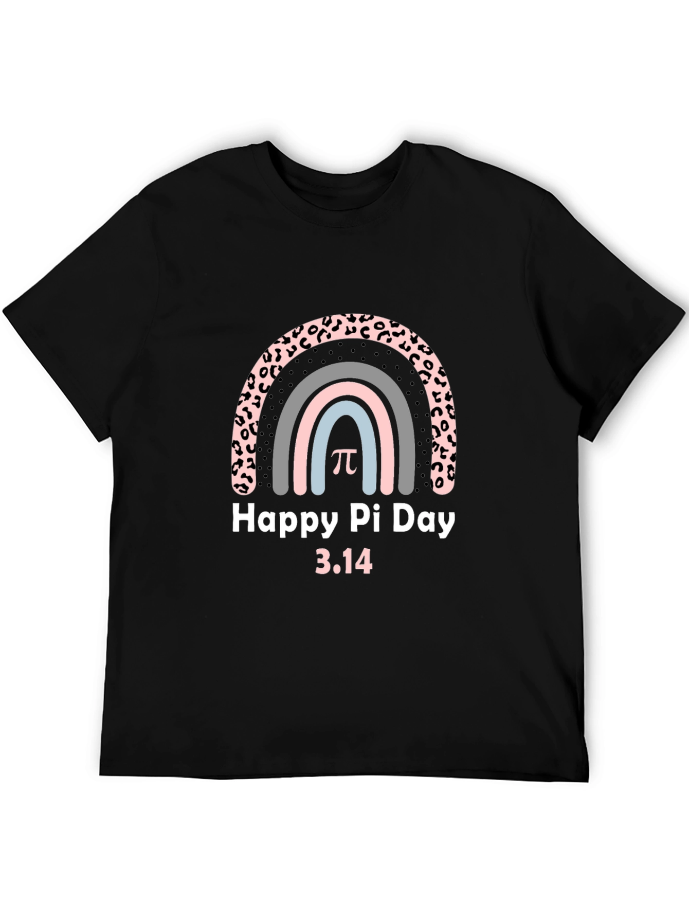 Happy Pi Day T-Shirt - Rainbow Leopard Print