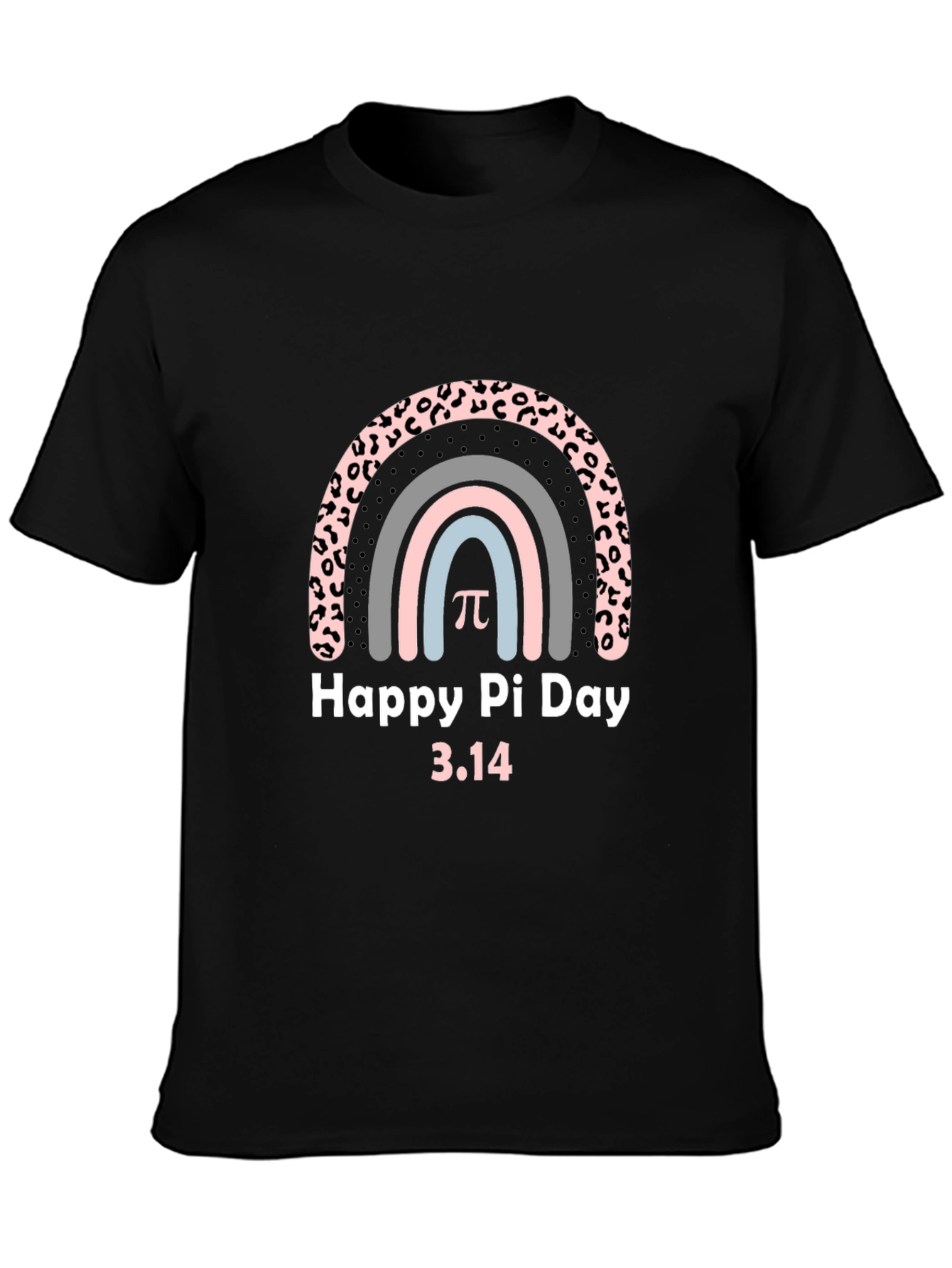 Happy Pi Day T-Shirt - Rainbow Leopard Print