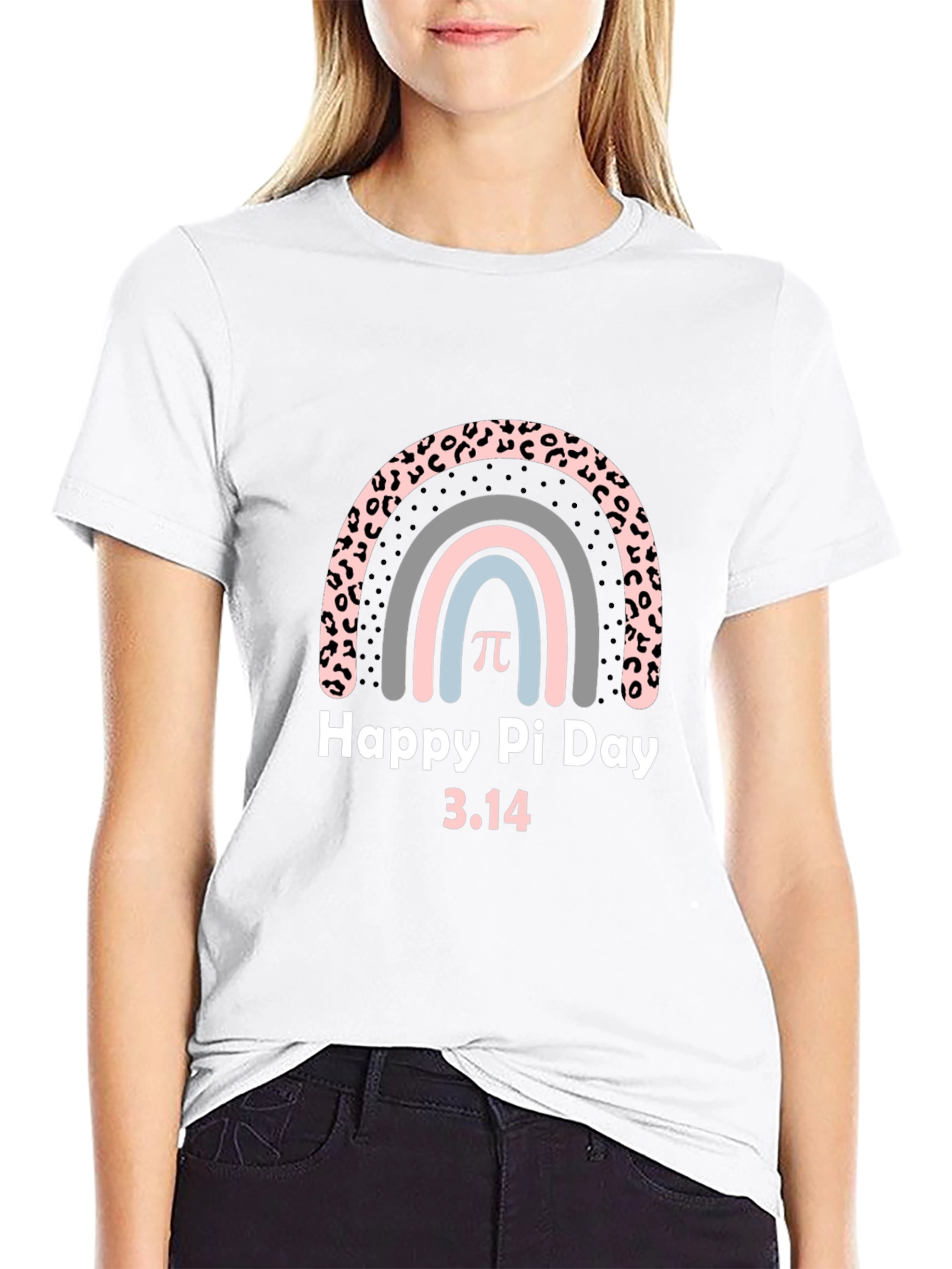 Happy Pi Day T-Shirt - Rainbow Leopard Print