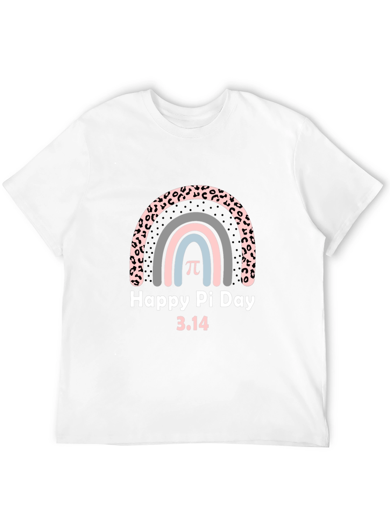 Happy Pi Day T-Shirt - Rainbow Leopard Print