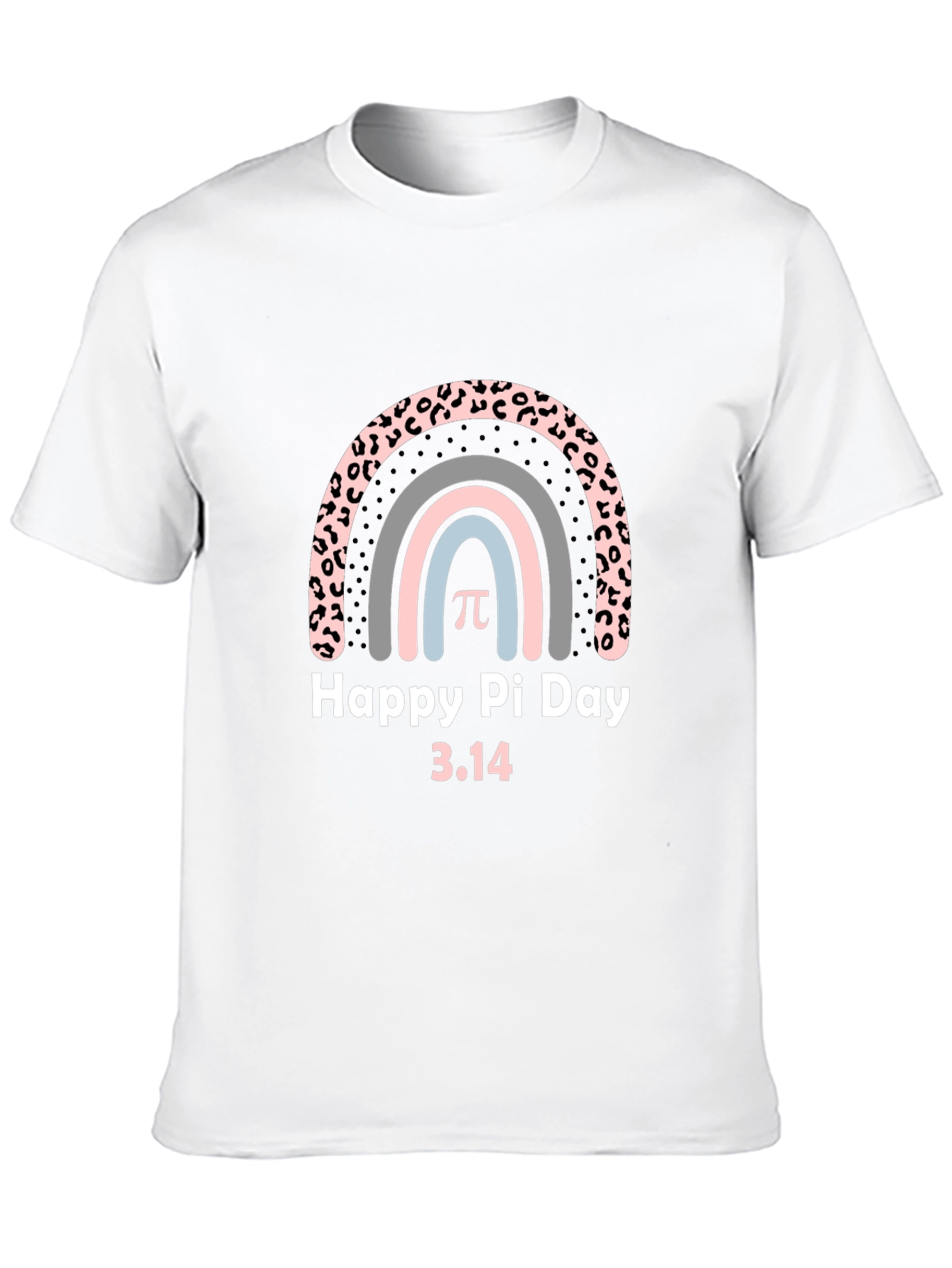 Happy Pi Day T-Shirt - Rainbow Leopard Print