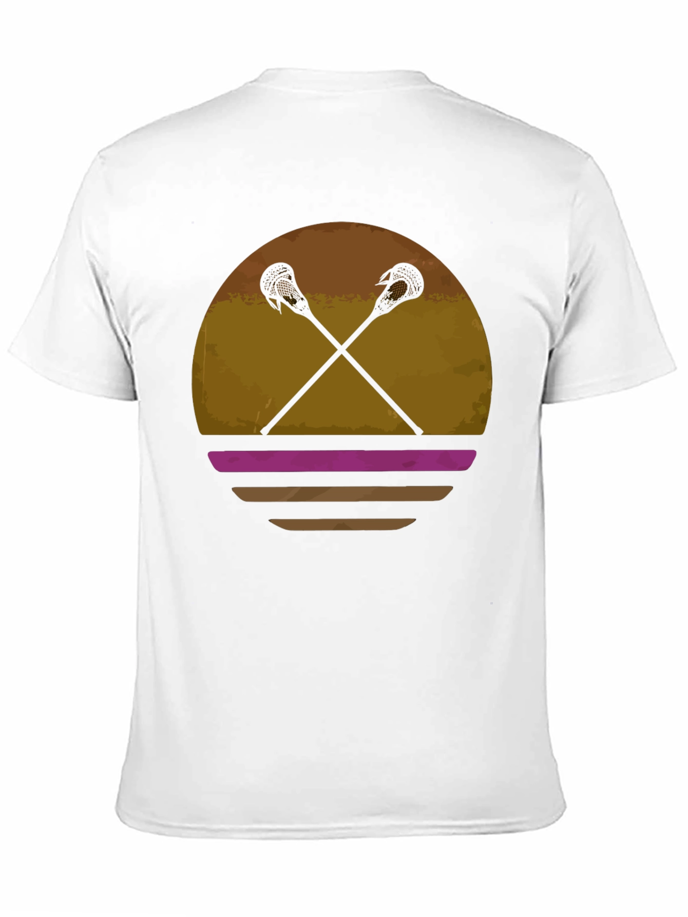 Lacrosse Sticks Sunset Graphic T-Shirt