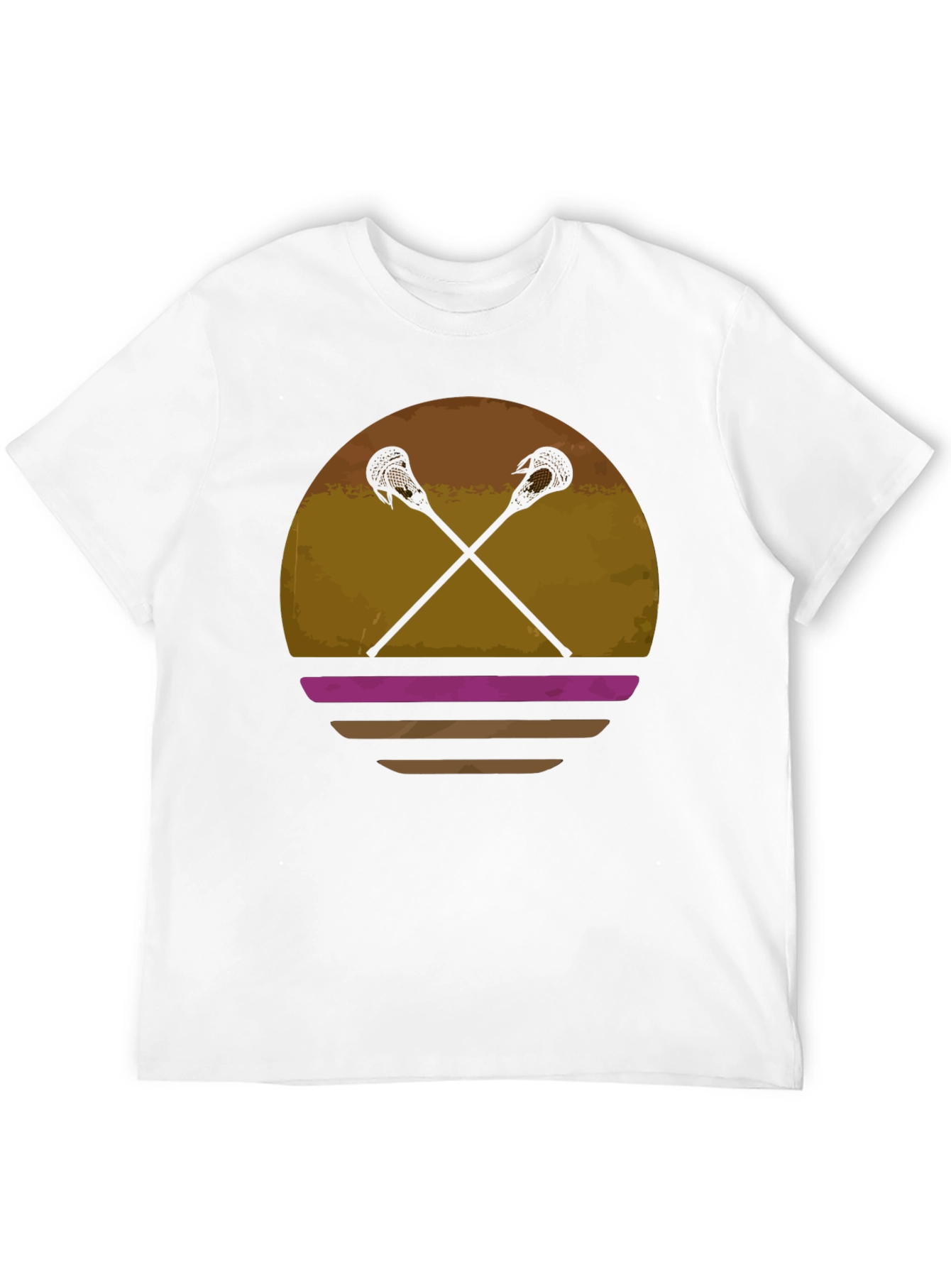 Lacrosse Sticks Sunset Graphic T-Shirt