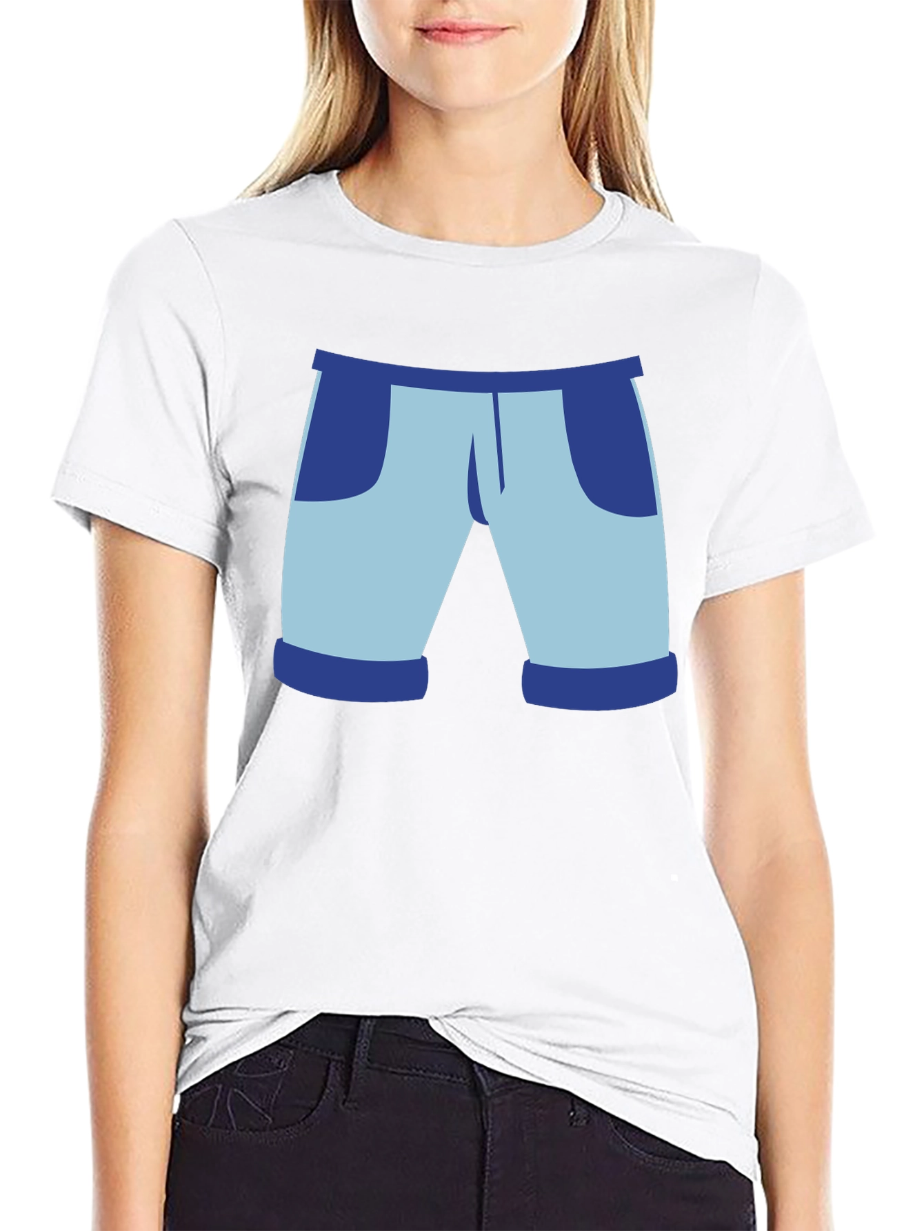 Cartoon Shorts Graphic Tee