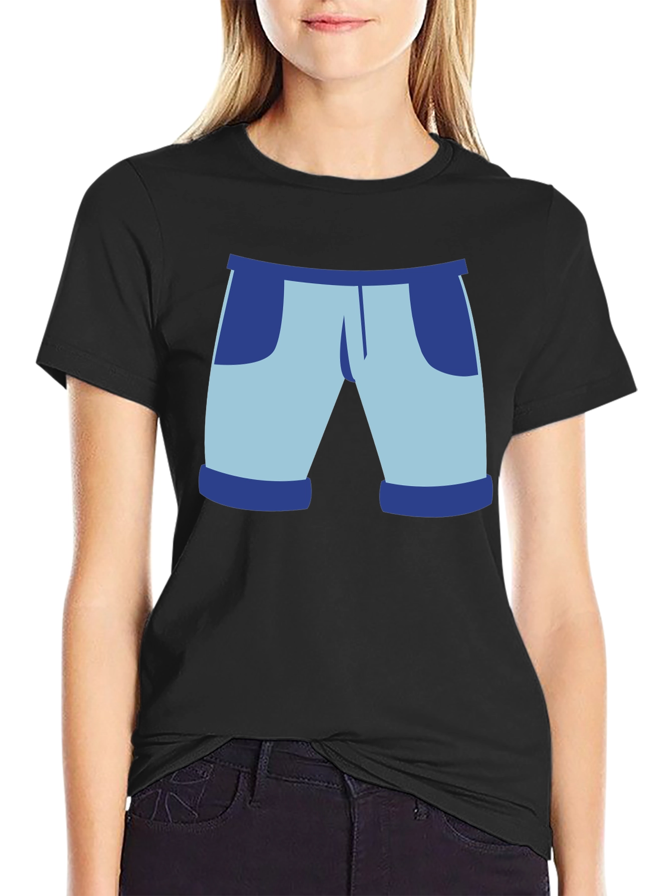 Cartoon Shorts Graphic Tee