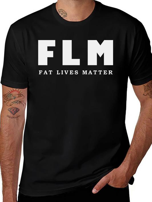 FLM Fat Lives Matter Tee - Unisex Black Cotton T-Shirt