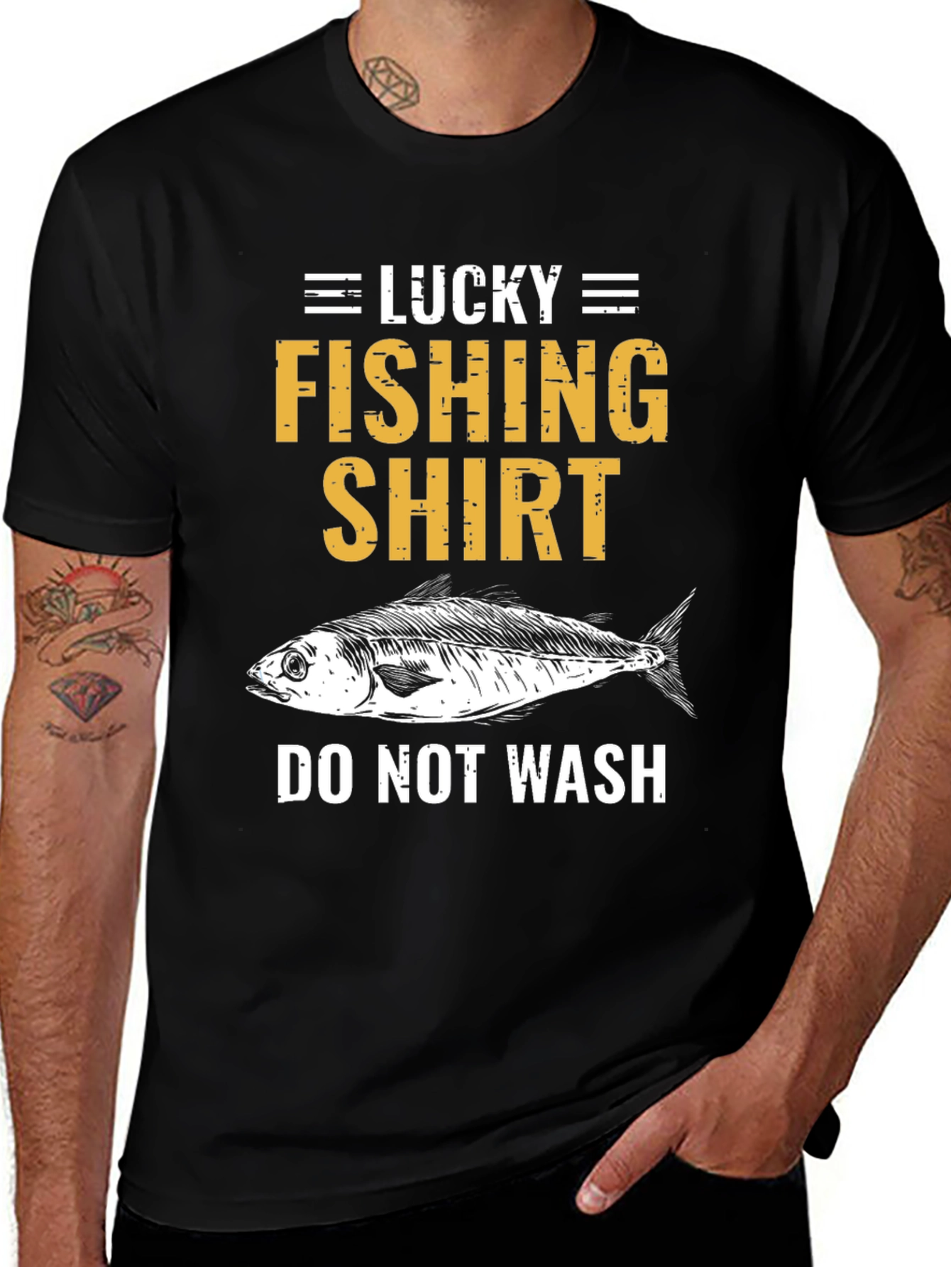 Lucky Fishing Shirt - Novelty Graphic Tee
