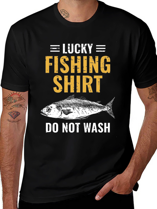 Lucky Fishing Shirt - Novelty Graphic Tee