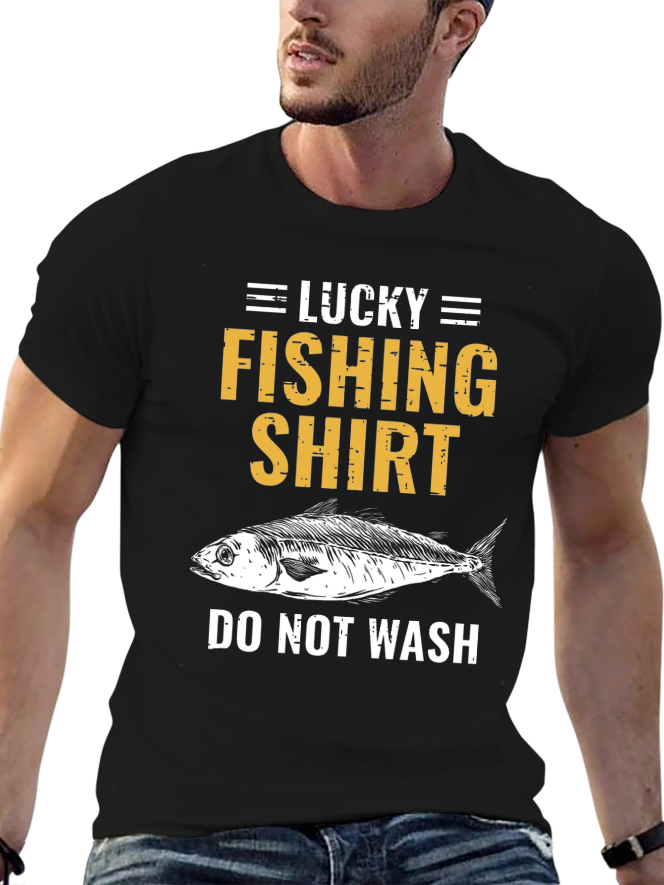 Lucky Fishing Shirt - Novelty Graphic Tee