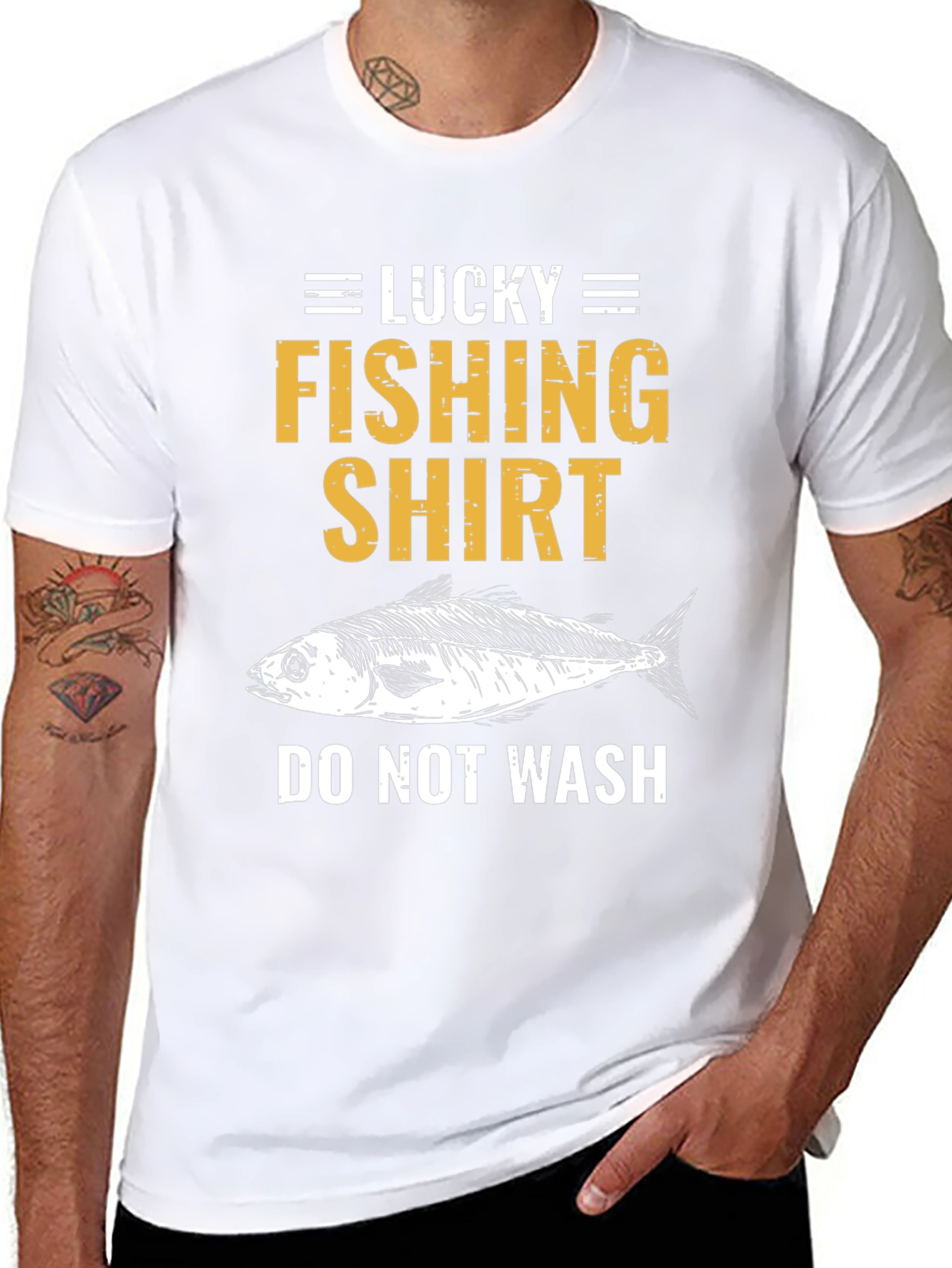 Lucky Fishing Shirt - Novelty Graphic Tee
