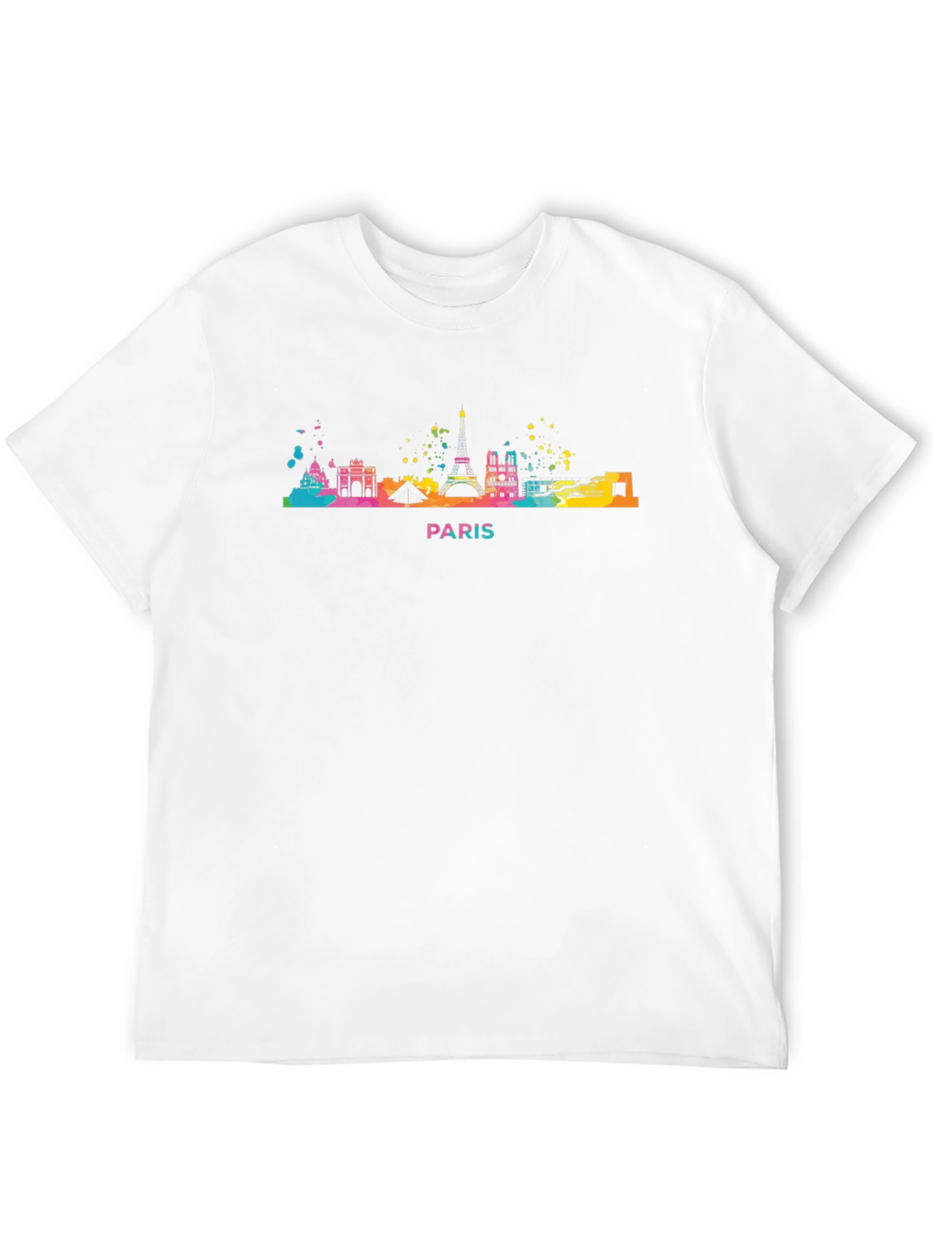 Paris Skyline Graphic T-Shirt - Mens Crew Neck Tee