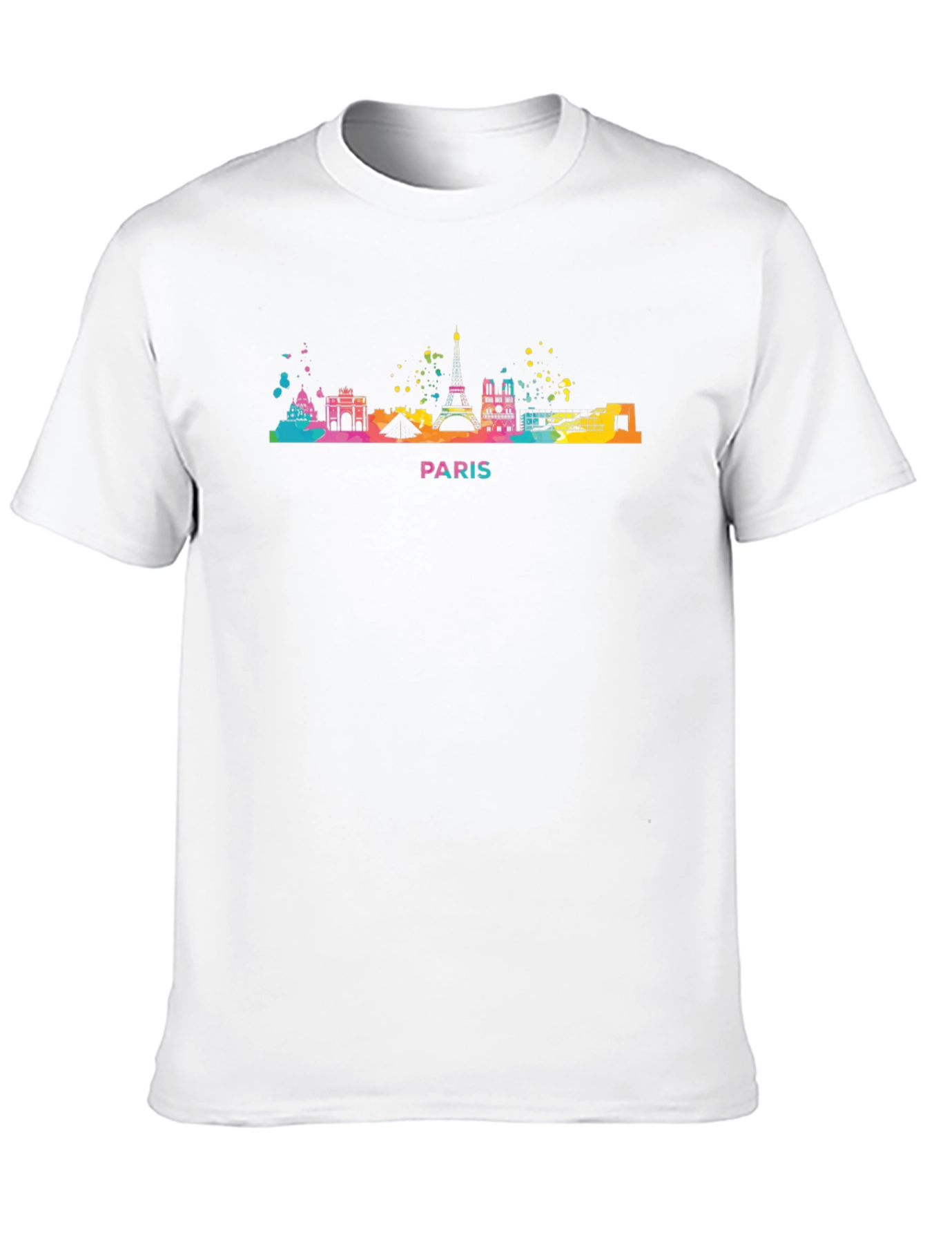 Paris Skyline Graphic T-Shirt - Mens Crew Neck Tee