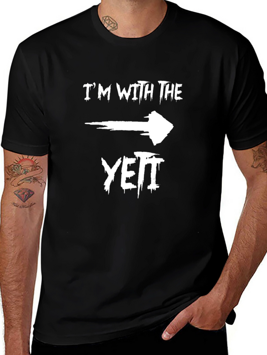 Im With The Yeti Black Graphic Tee