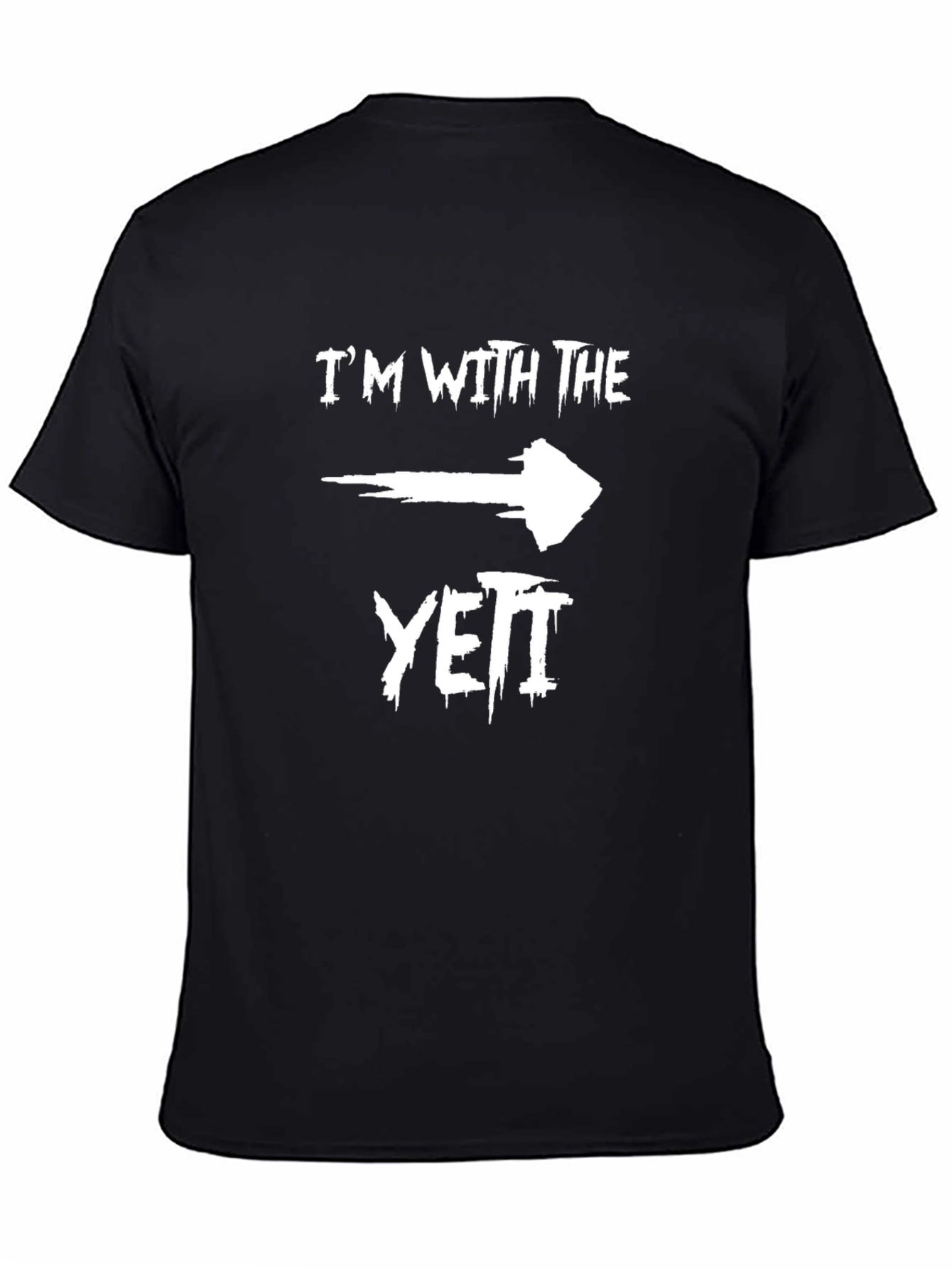 Im With The Yeti Black Graphic Tee