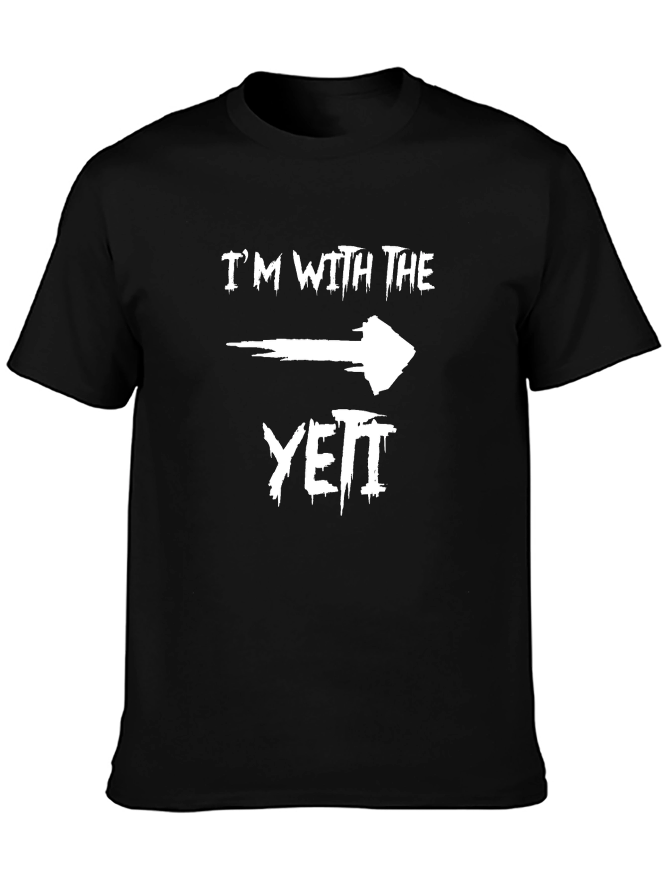 Im With The Yeti Black Graphic Tee