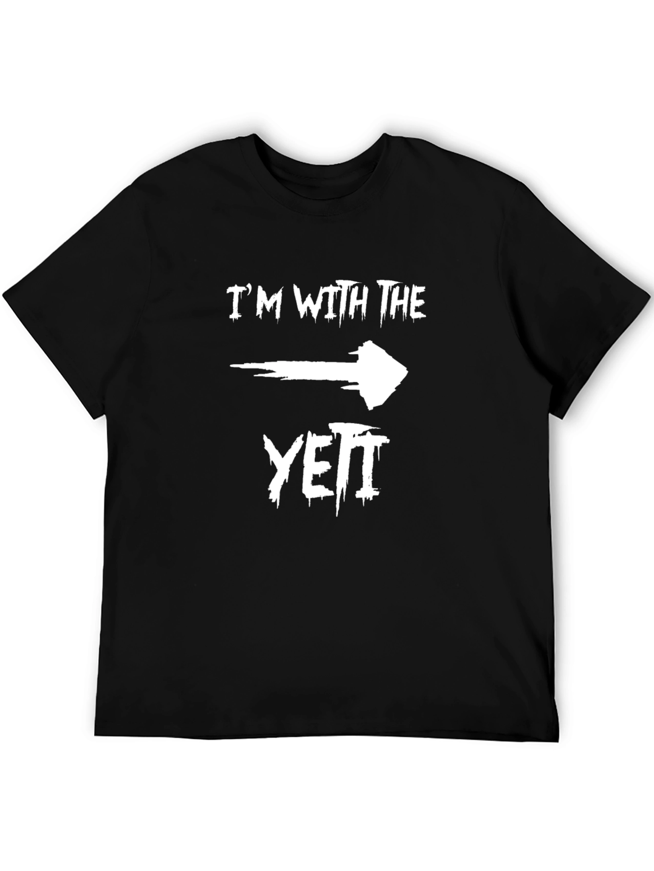 Im With The Yeti Black Graphic Tee