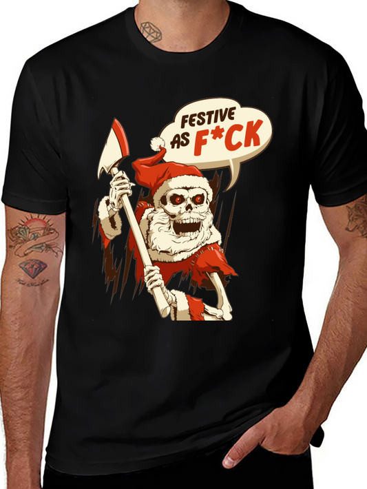 Festive Skeleton Santa T-Shirt