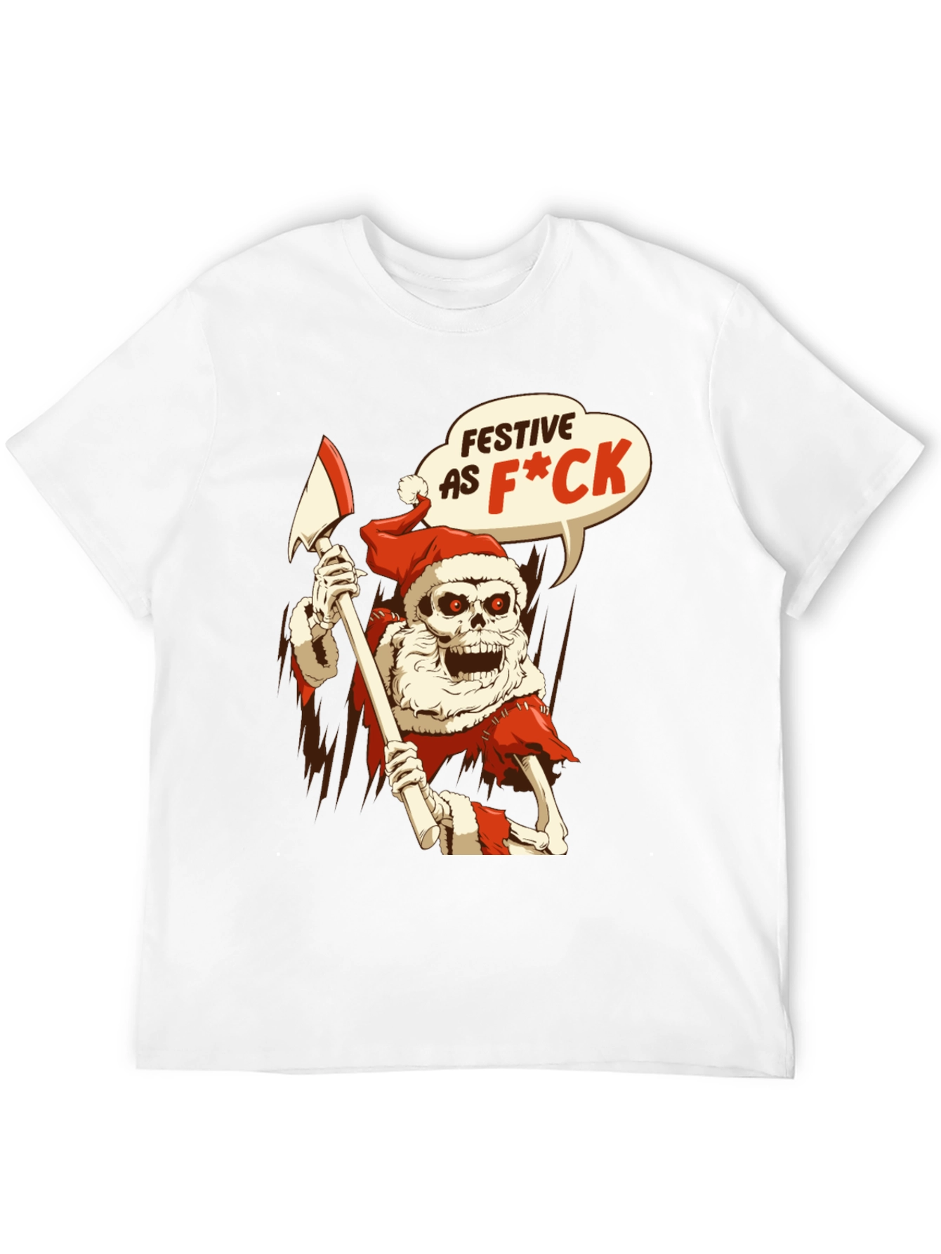 Festive Skeleton Santa T-Shirt