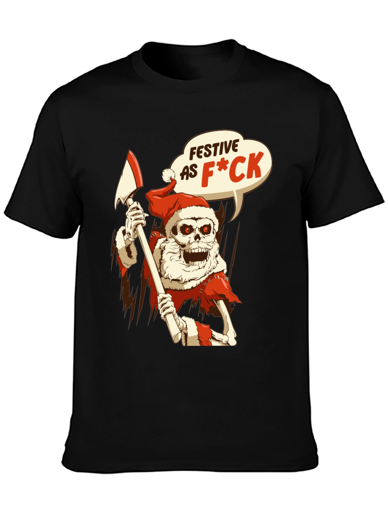 Festive Skeleton Santa T-Shirt