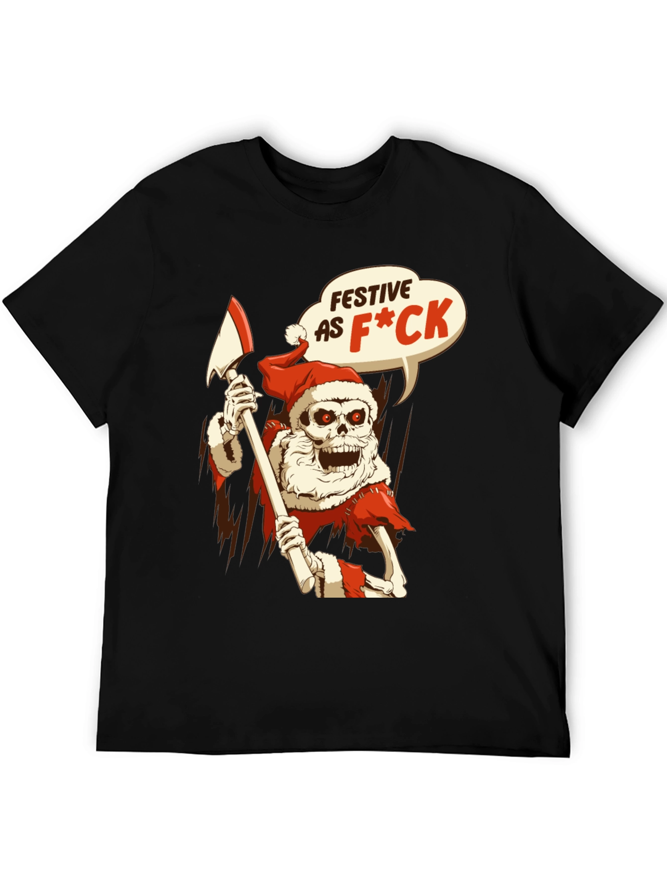 Festive Skeleton Santa T-Shirt