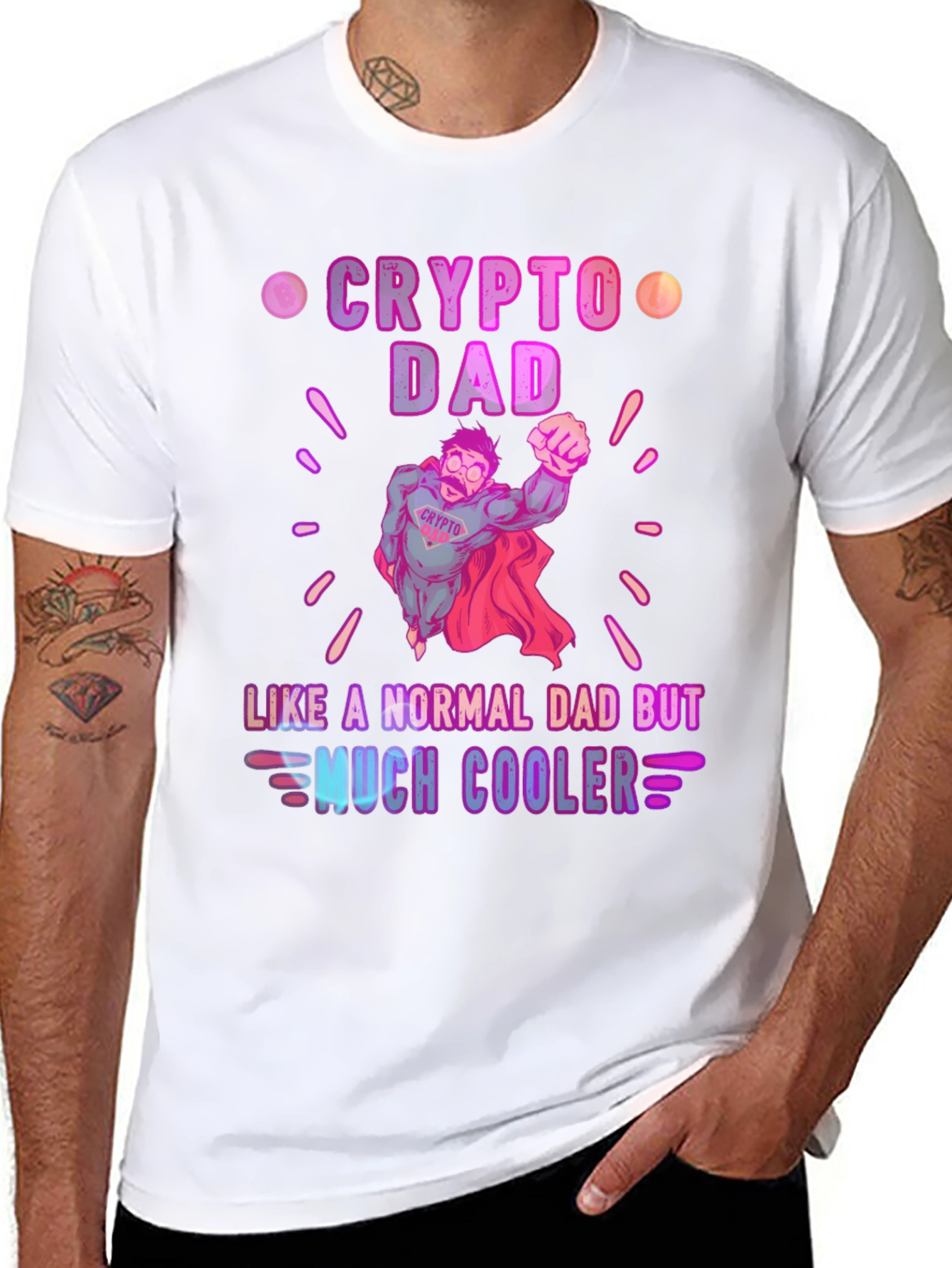 Crypto Dad T-Shirt - Much Cooler Fathers Day Gift