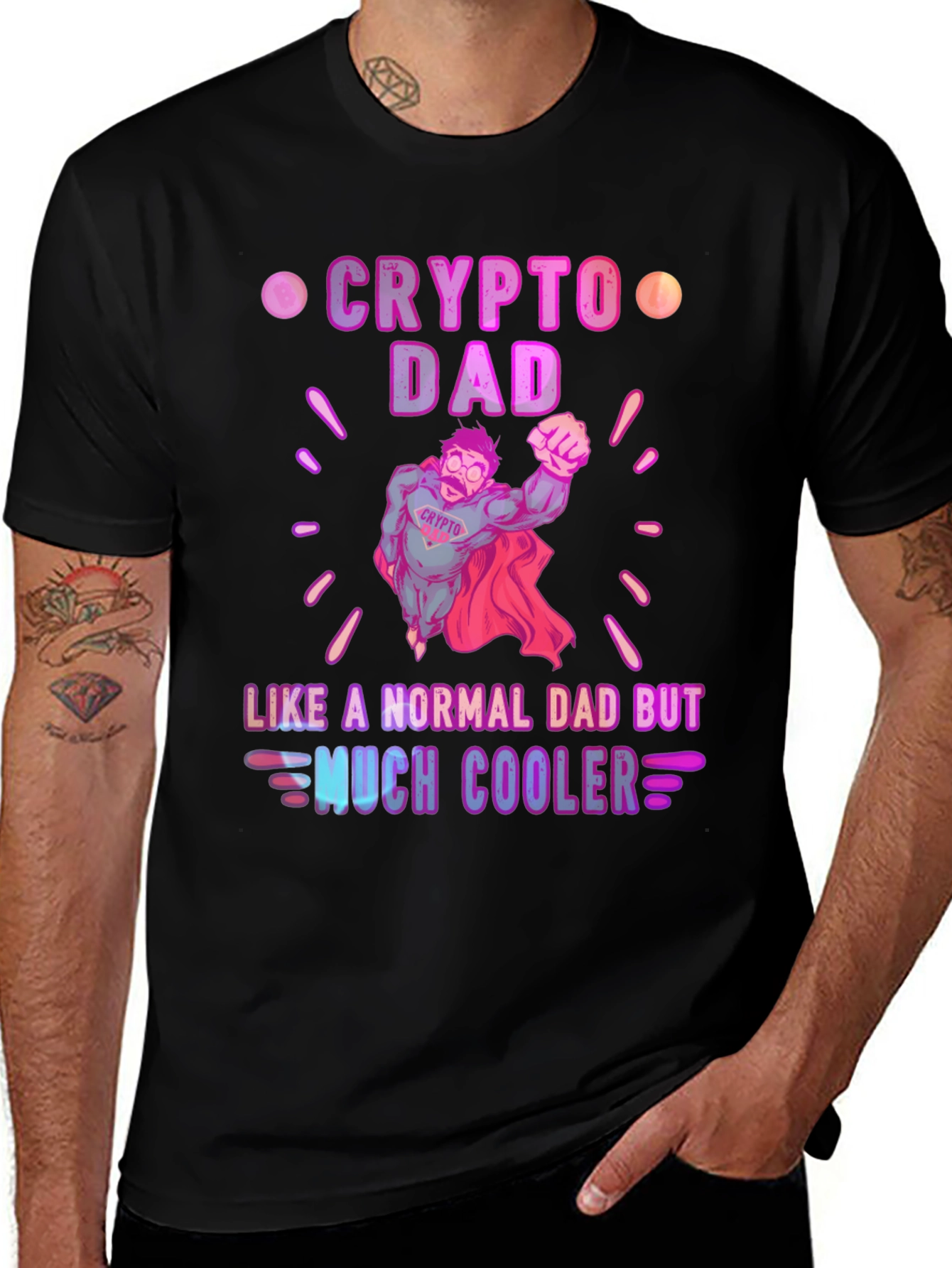 Crypto Dad T-Shirt - Much Cooler Fathers Day Gift