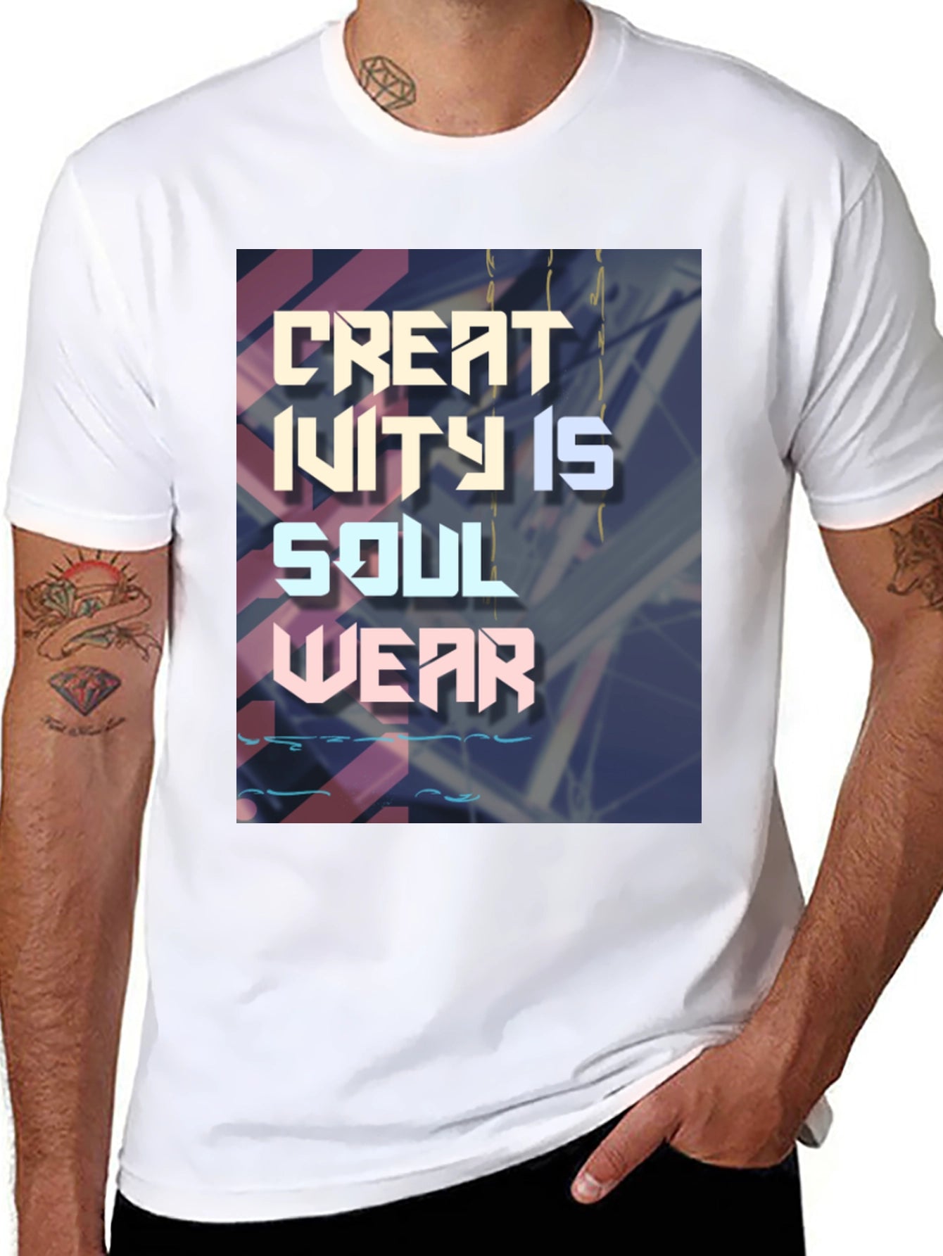 Creativity Is Soul Wear Black Graphic T-Shirt