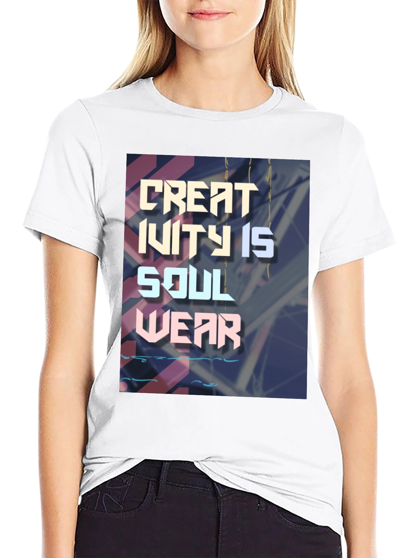 Creativity Is Soul Wear Black Graphic T-Shirt