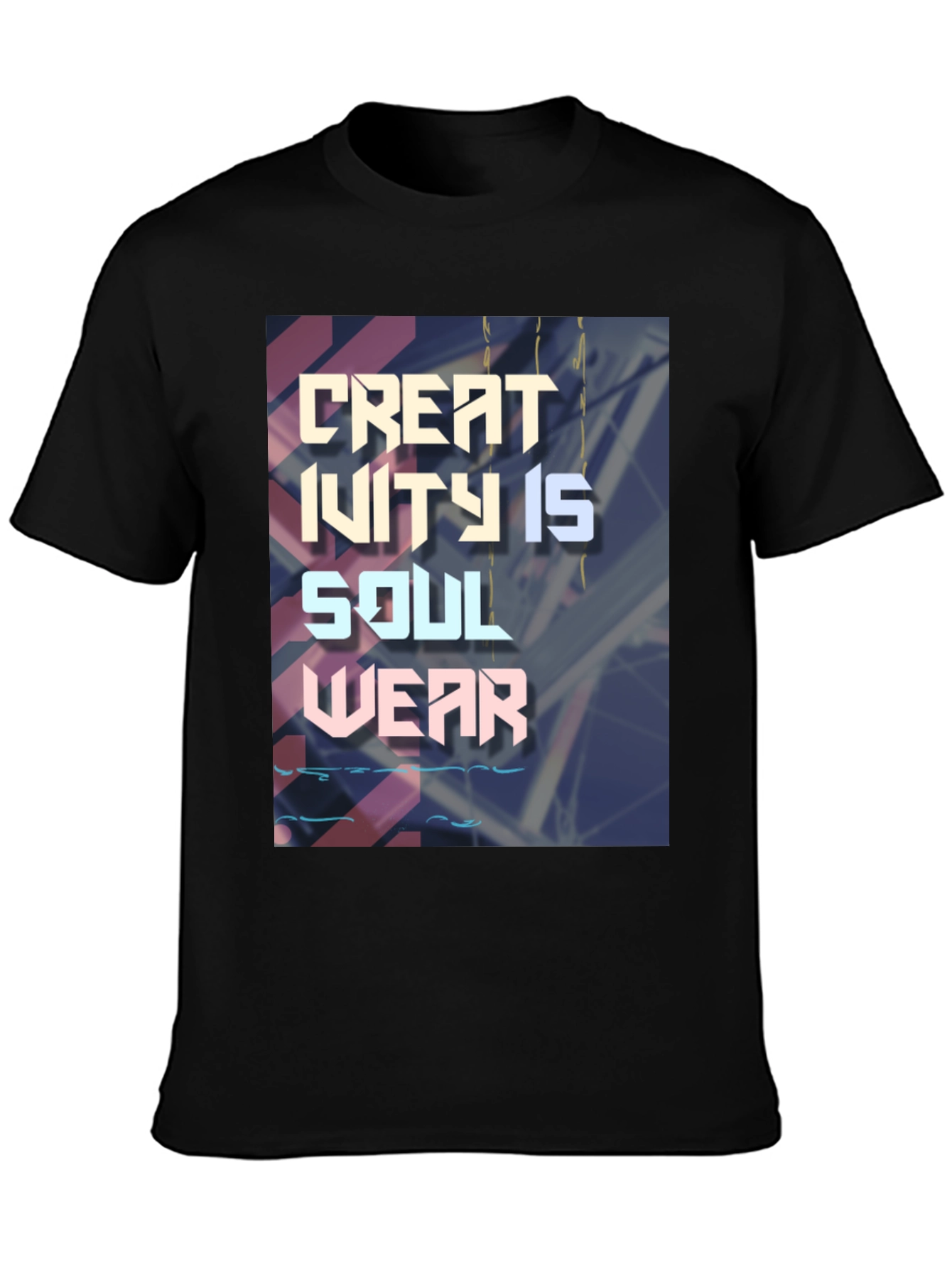 Creativity Is Soul Wear Black Graphic T-Shirt