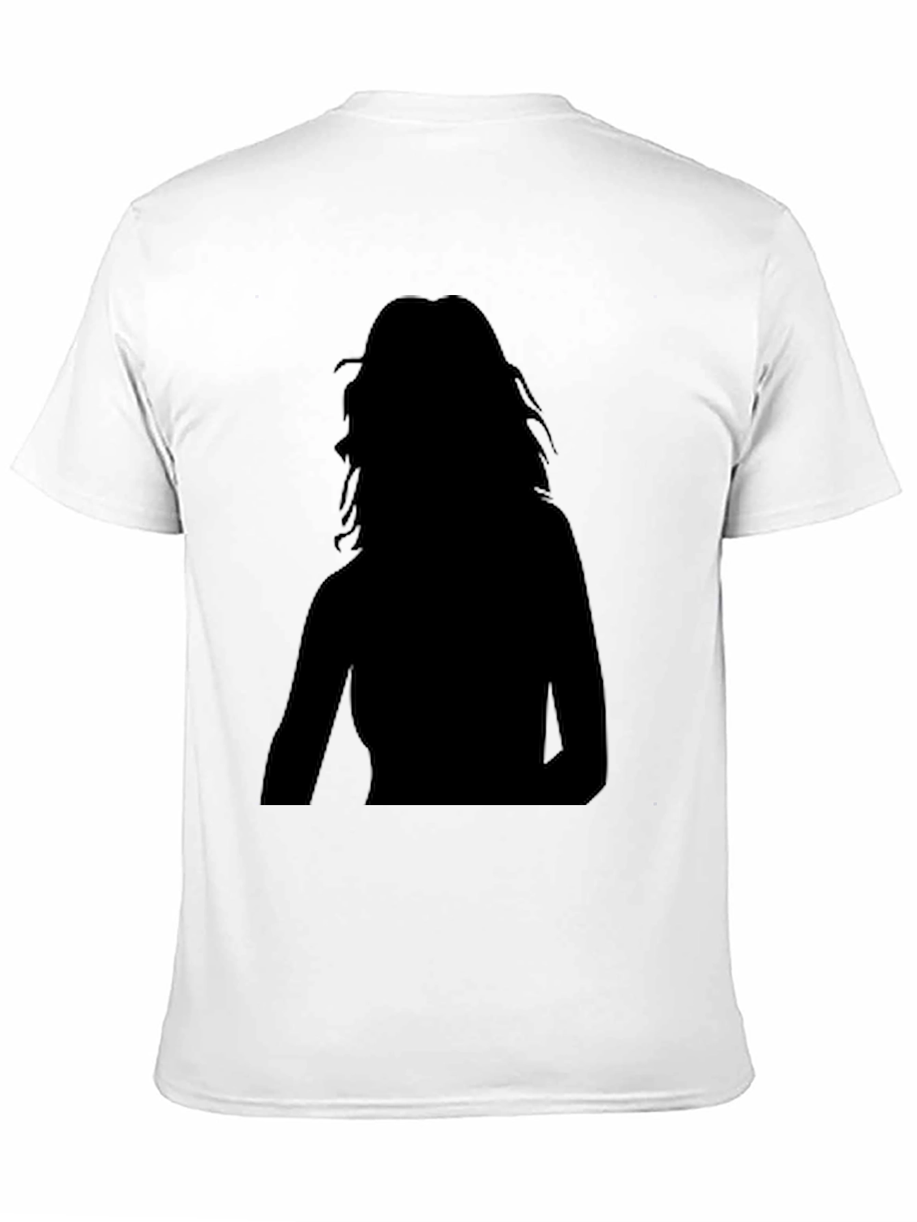 Mens Black T-Shirt with Silhouette Design