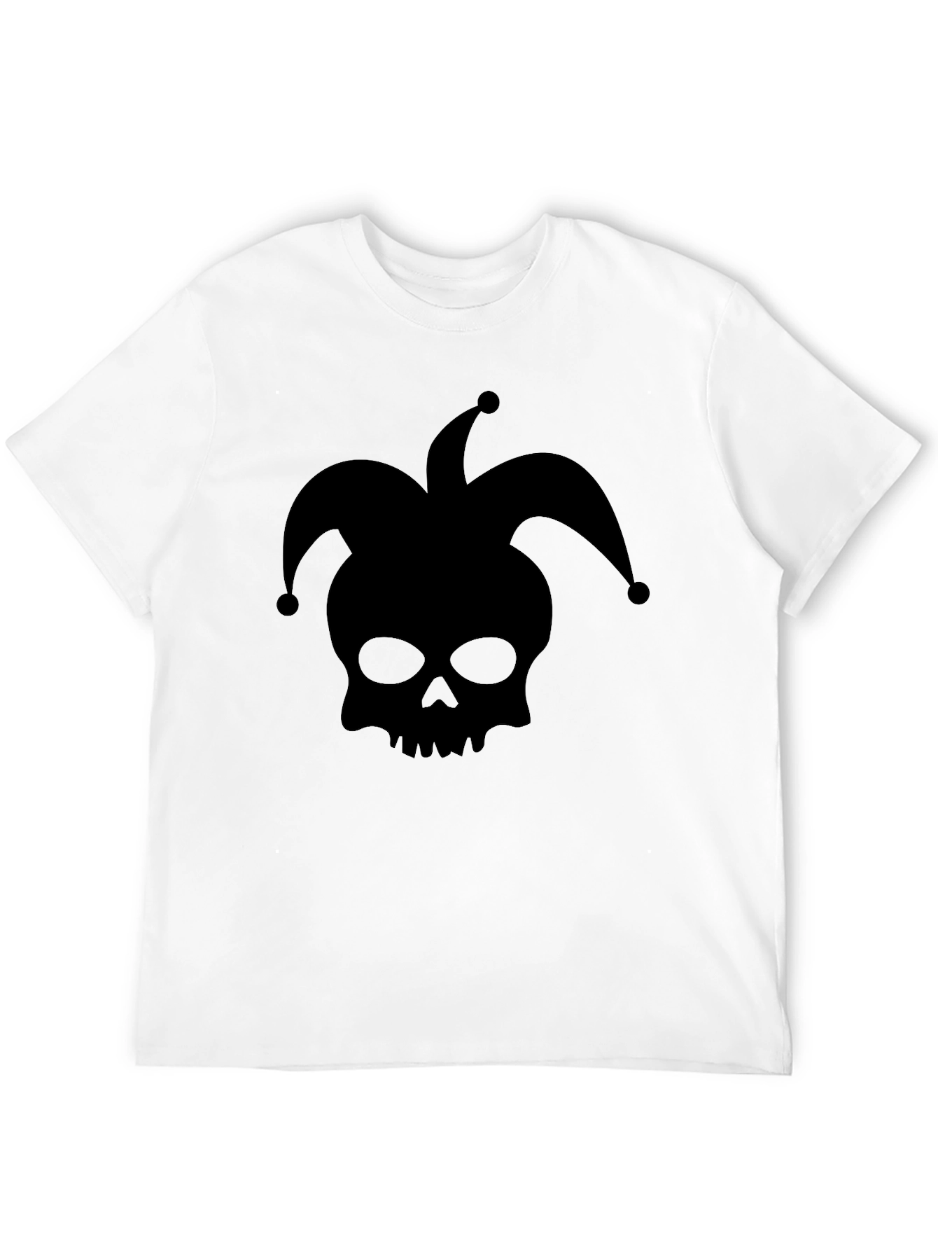 Skull Jester Graphic T-Shirt - Black