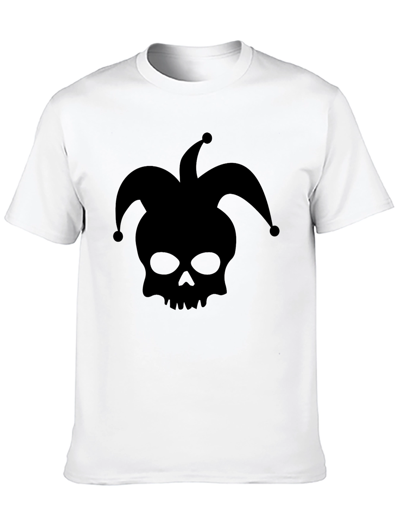 Skull Jester Graphic T-Shirt - Black