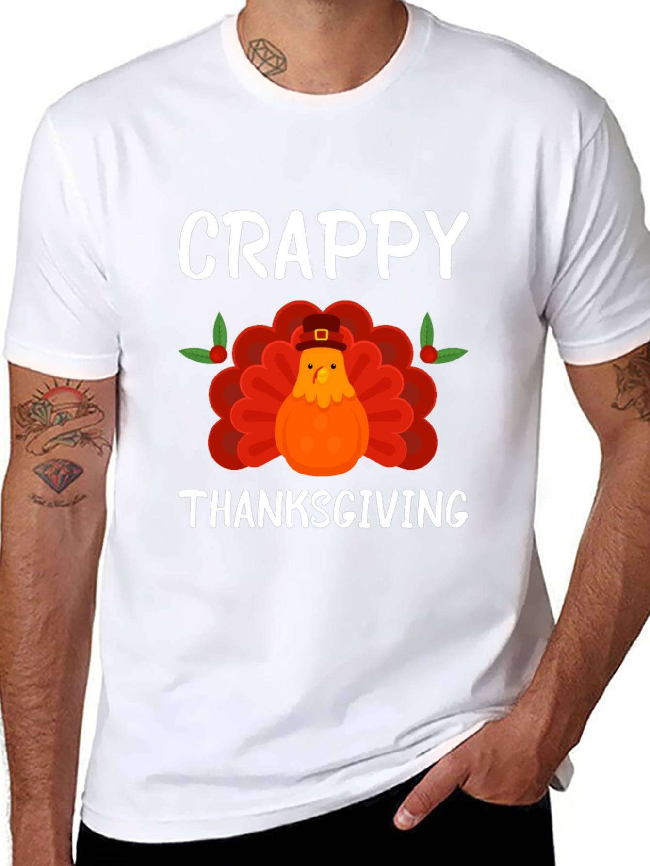 Crappy Thanksgiving Turkey Graphic T-Shirt