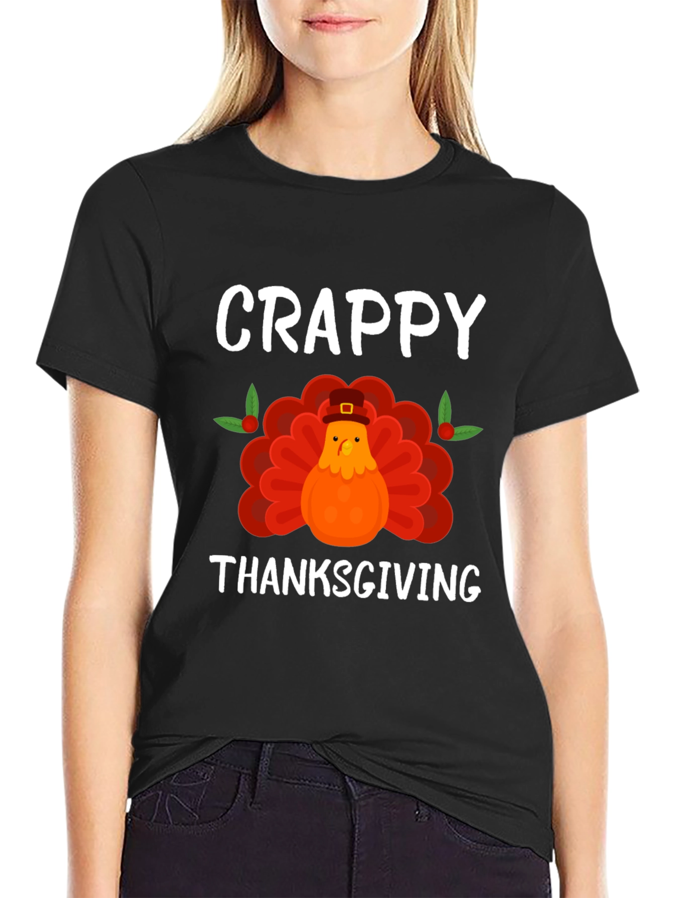 Crappy Thanksgiving Turkey Graphic T-Shirt