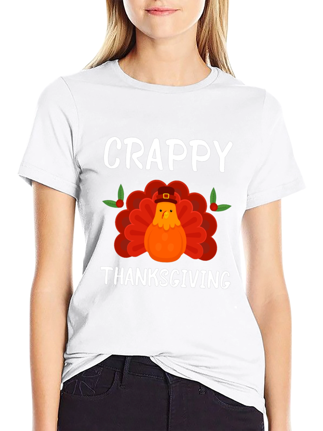Crappy Thanksgiving Turkey Graphic T-Shirt