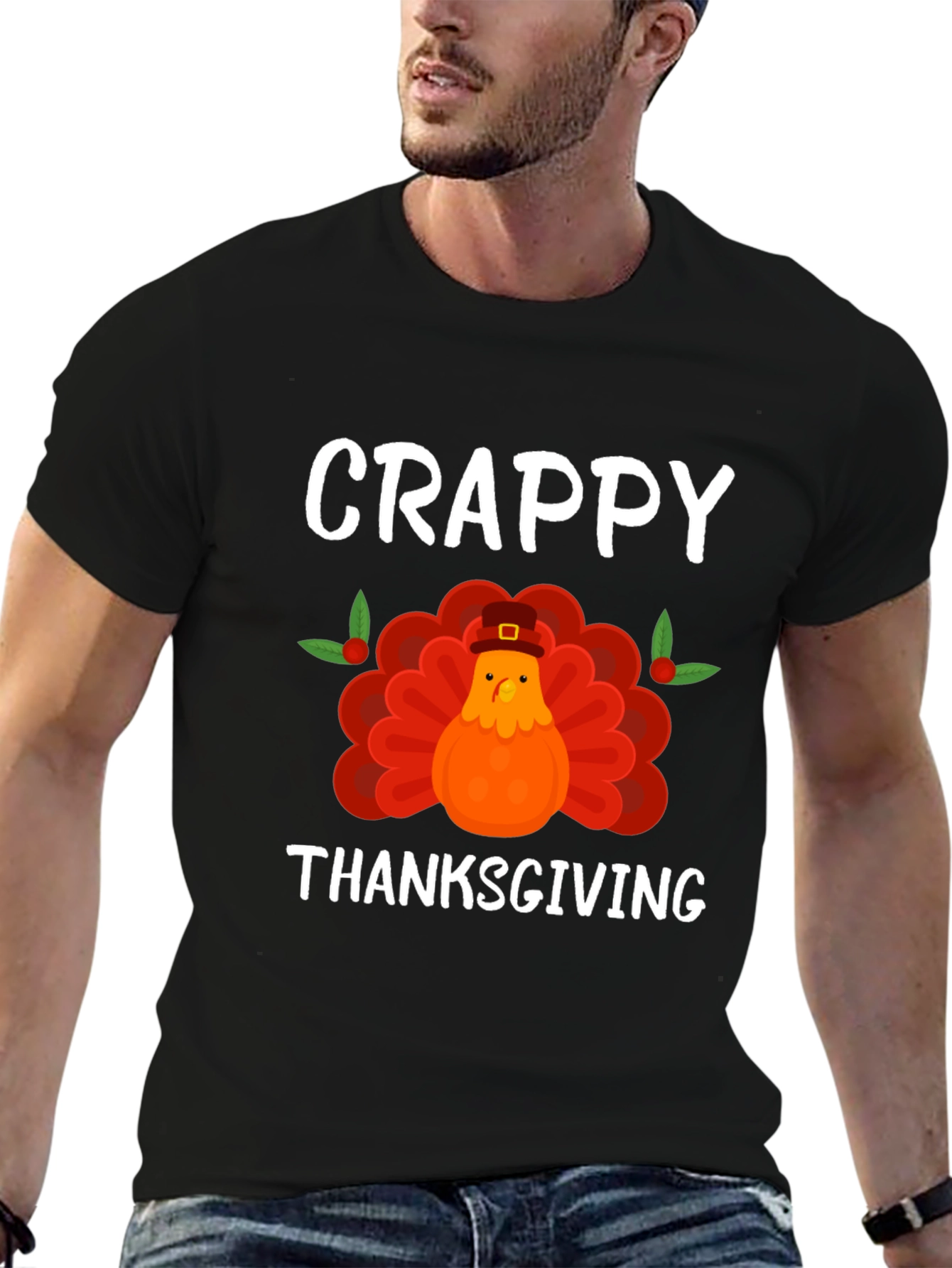 Crappy Thanksgiving Turkey Graphic T-Shirt